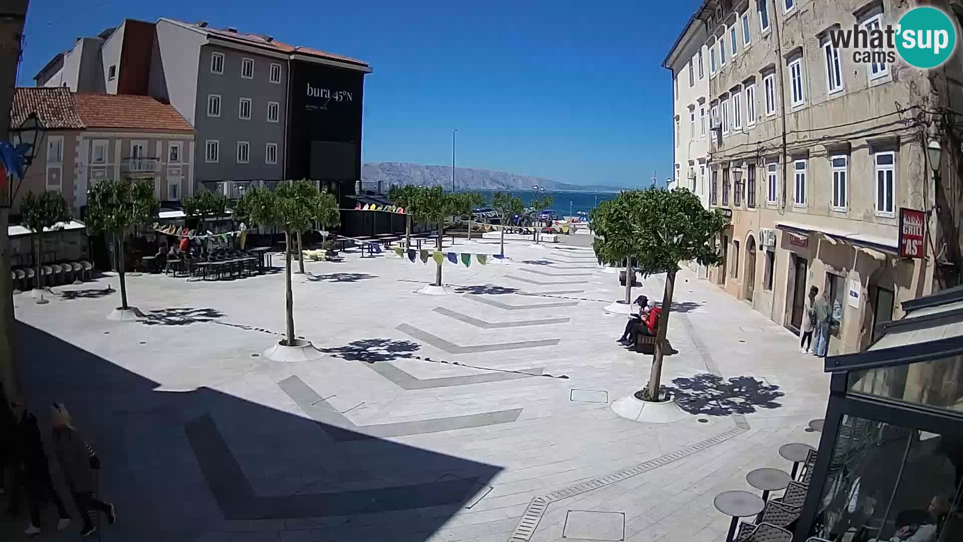 Center mesta Senj – Pavlinski trg – spletne kamere Dalmacija