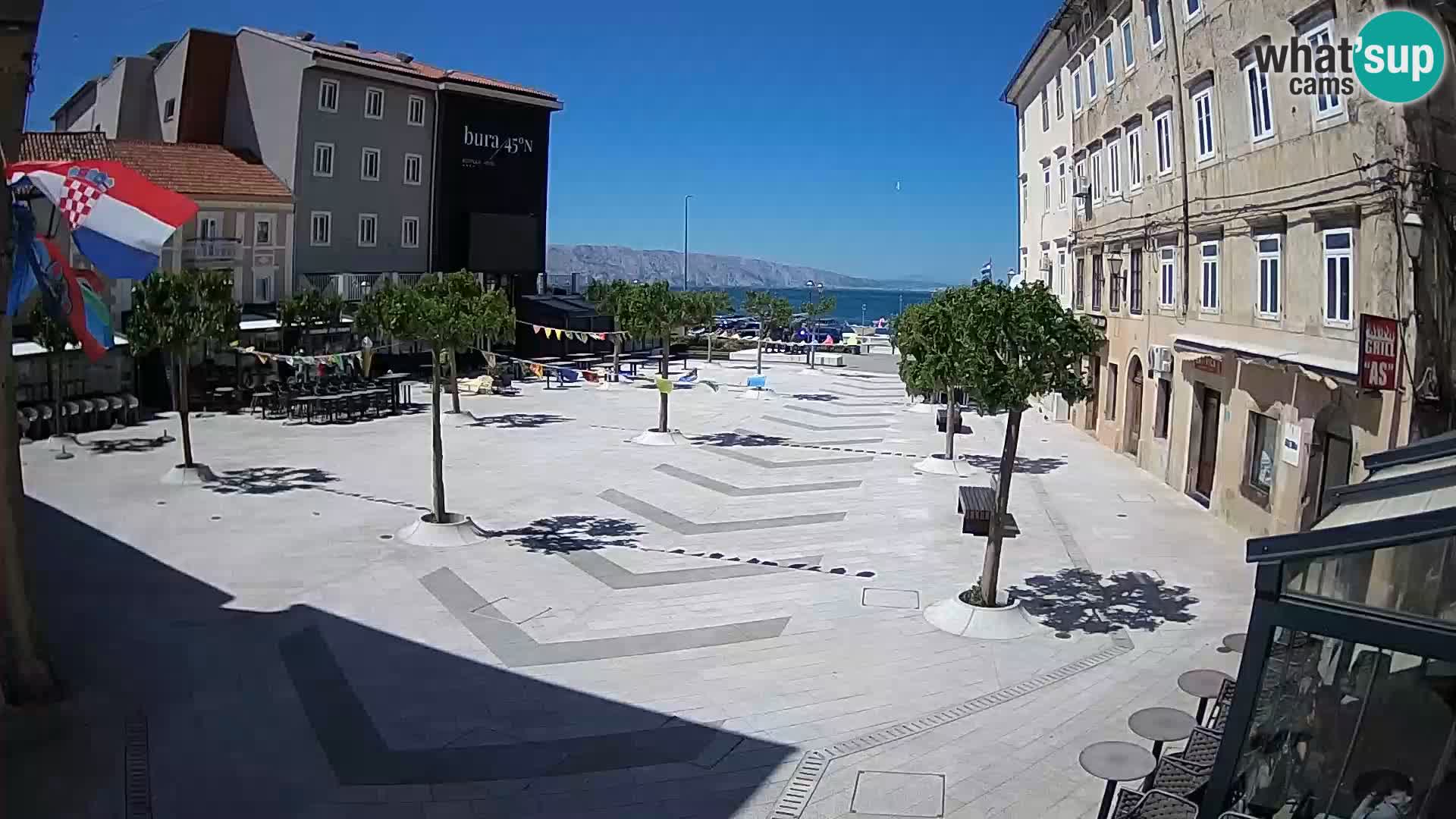 Centre de la ville de Senj – Place Pavlin – Live Cam Dalmatie