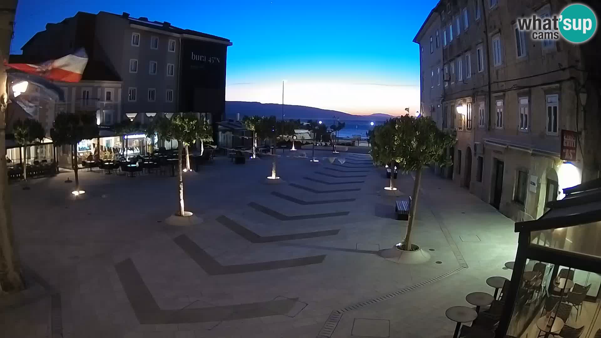 Centro de la ciudad de Senj – plaza Pavlin – Live Cam Dalmacia