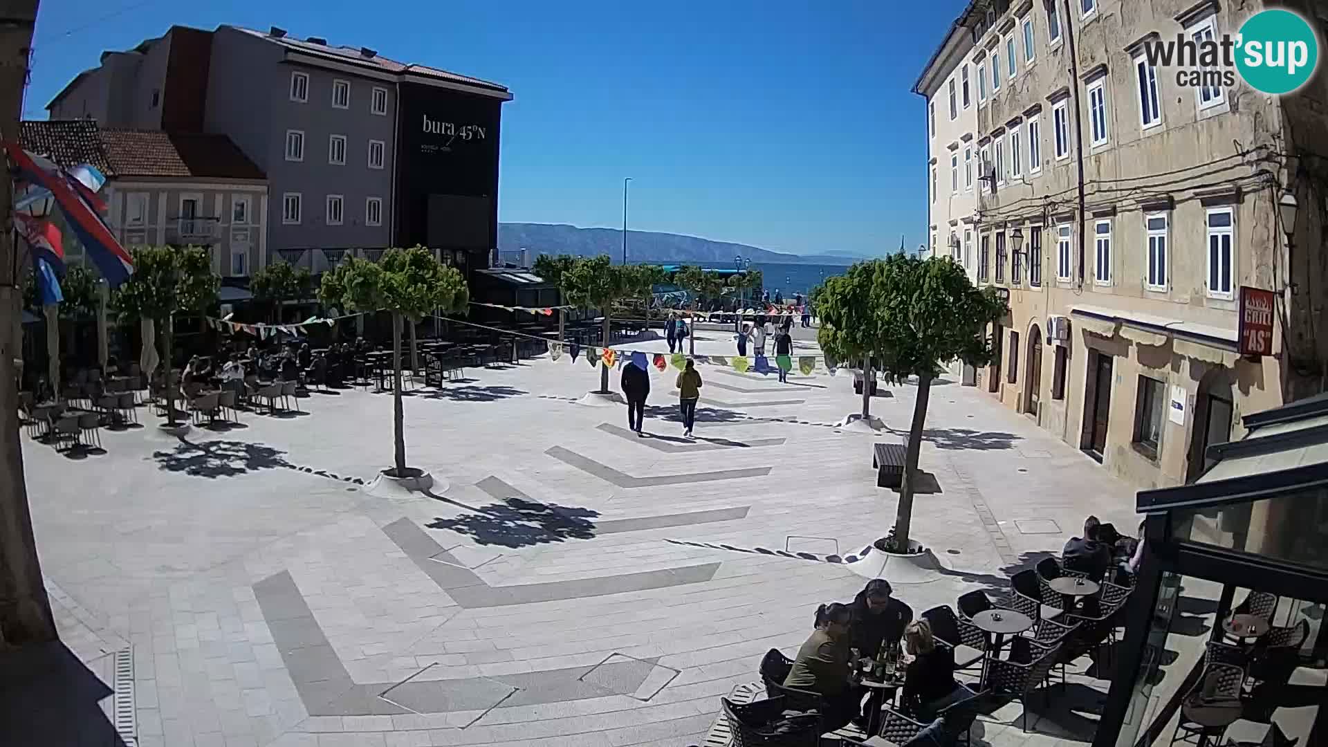 Center of Senj city – Pavlin square – Live Cam Dalmatia