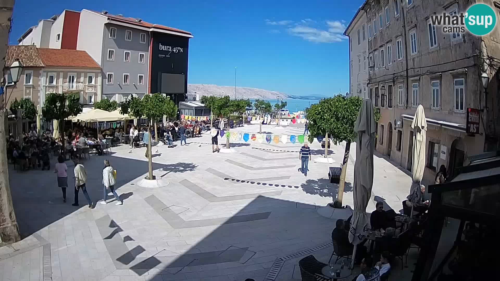 Centre de la ville de Senj – Place Pavlin – Live Cam Dalmatie