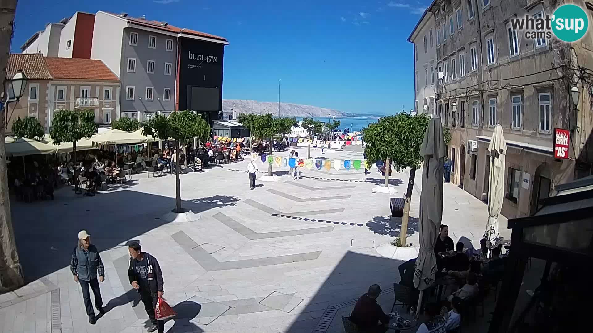 Center mesta Senj – Pavlinski trg – spletne kamere Dalmacija