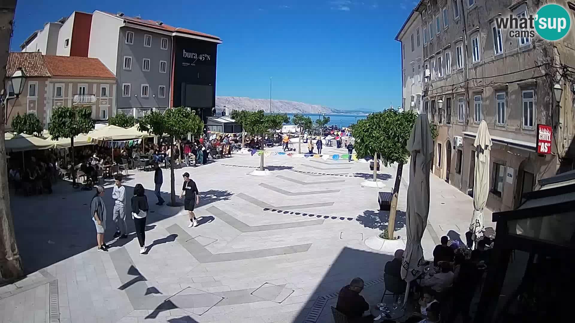Centro de la ciudad de Senj – plaza Pavlin – Live Cam Dalmacia