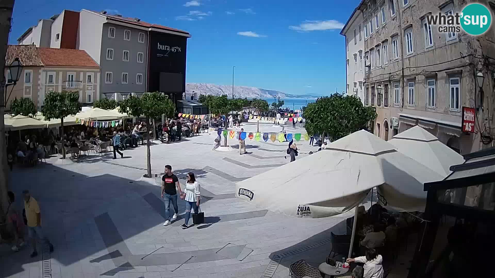 Zentrum der Stadt Senj – Pavlin platz – Live Cam Dalmatia