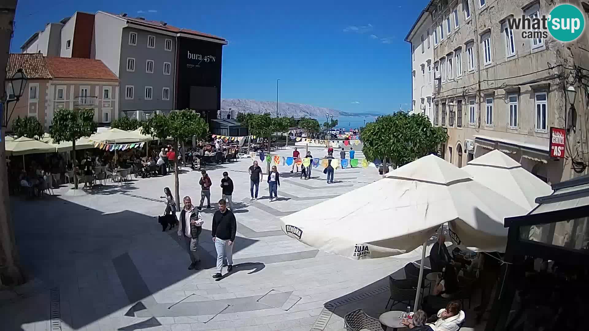Zentrum der Stadt Senj – Pavlin platz – Live Cam Dalmatia