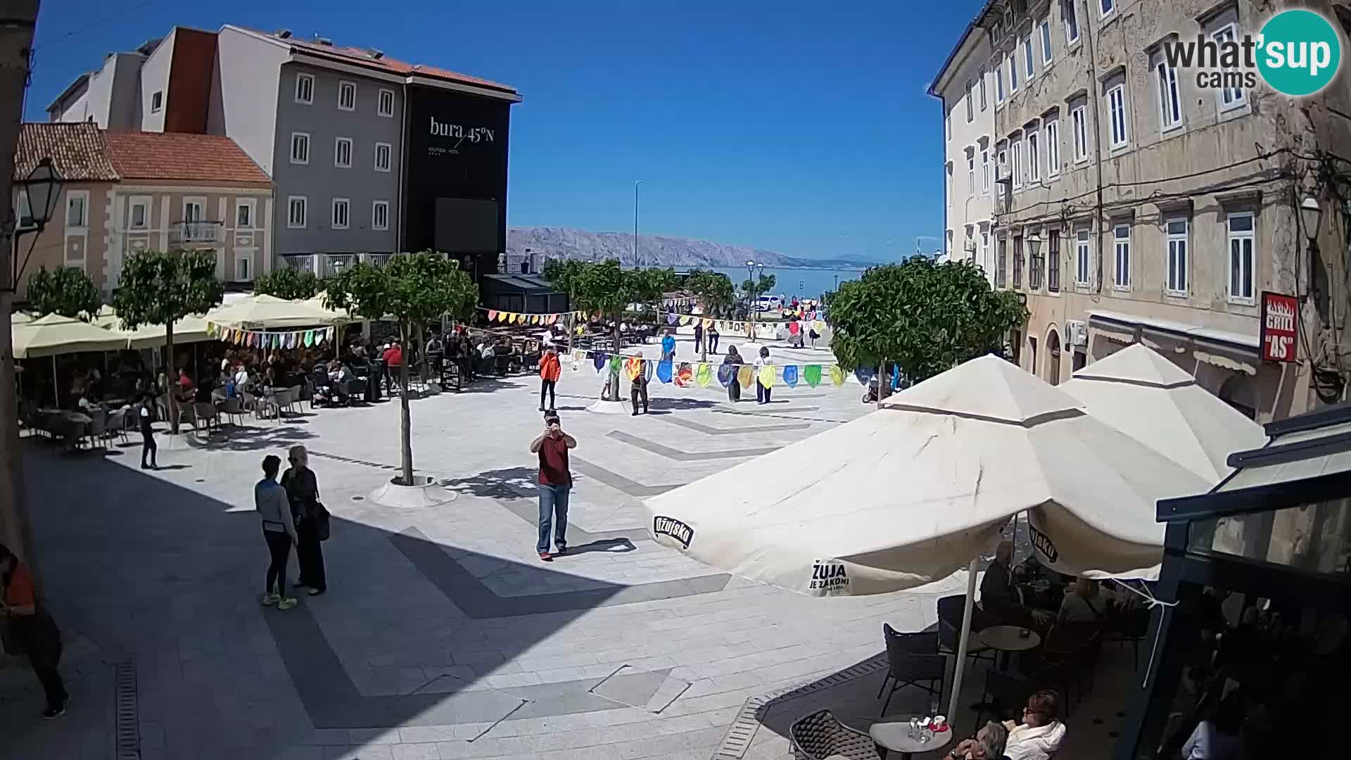 Centro della città di Senj – Piazza Pavlin – Live Cam Dalmazia
