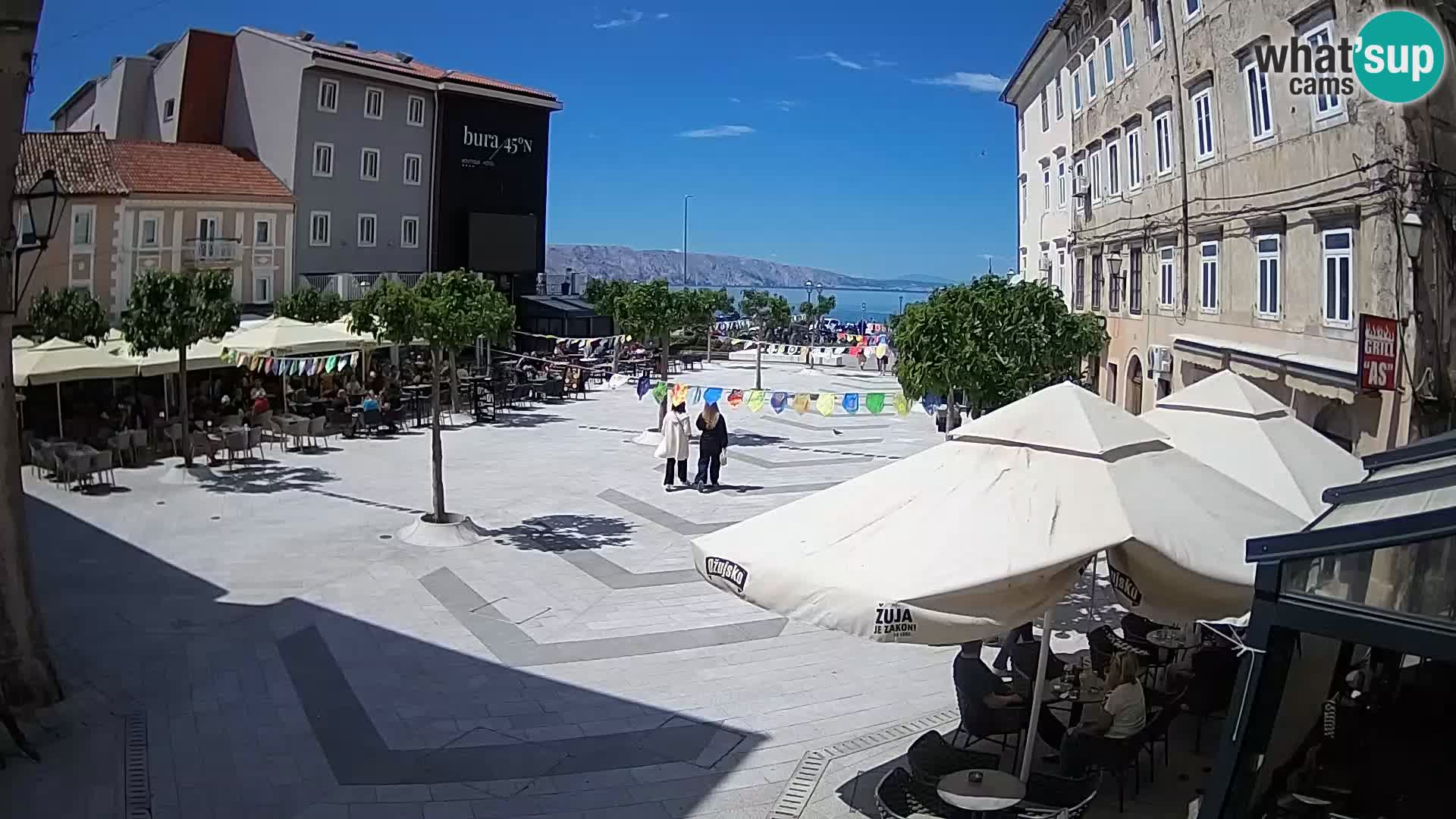 Centro della città di Senj – Piazza Pavlin – Live Cam Dalmazia