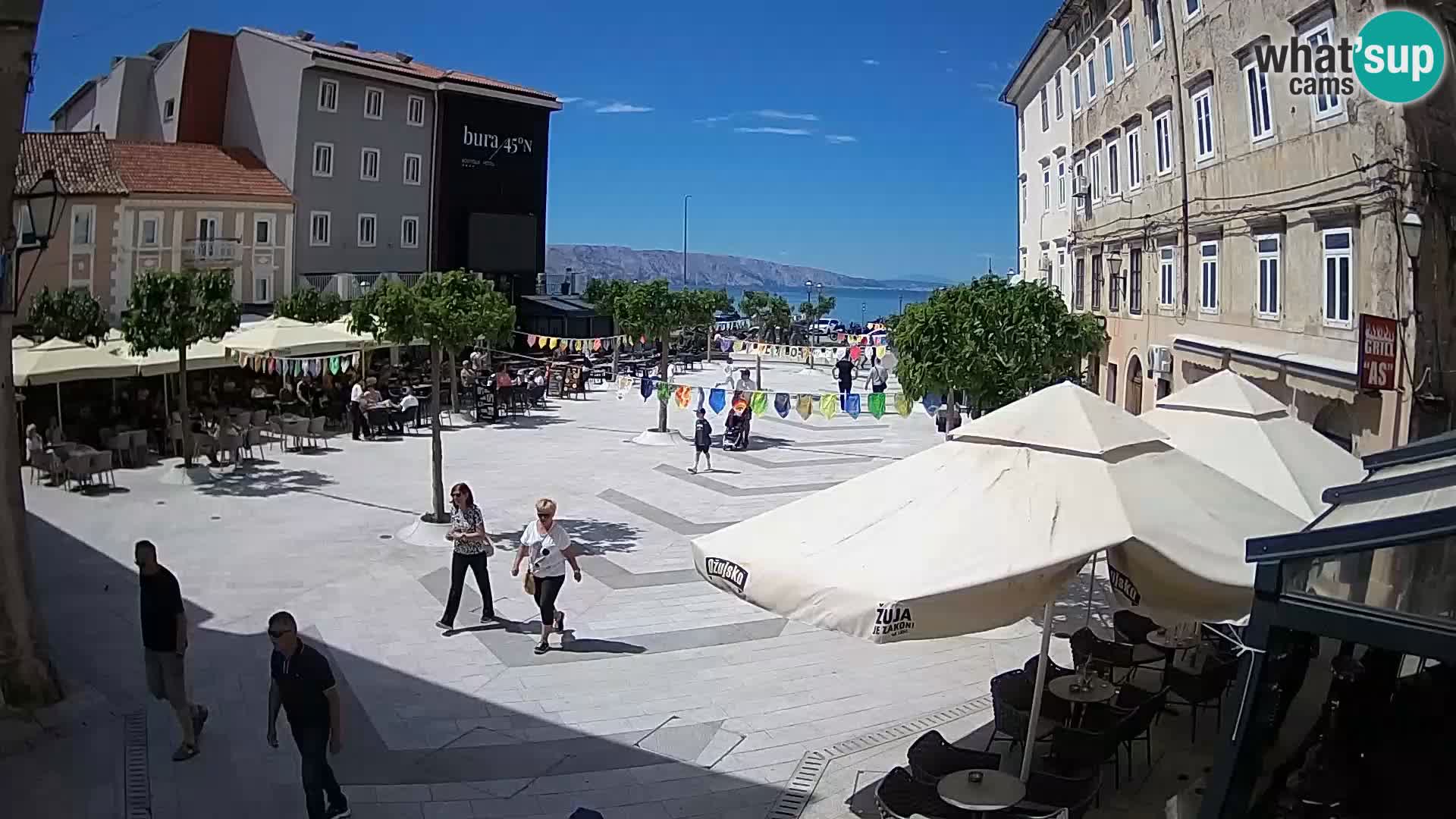 Centro della città di Senj – Piazza Pavlin – Live Cam Dalmazia