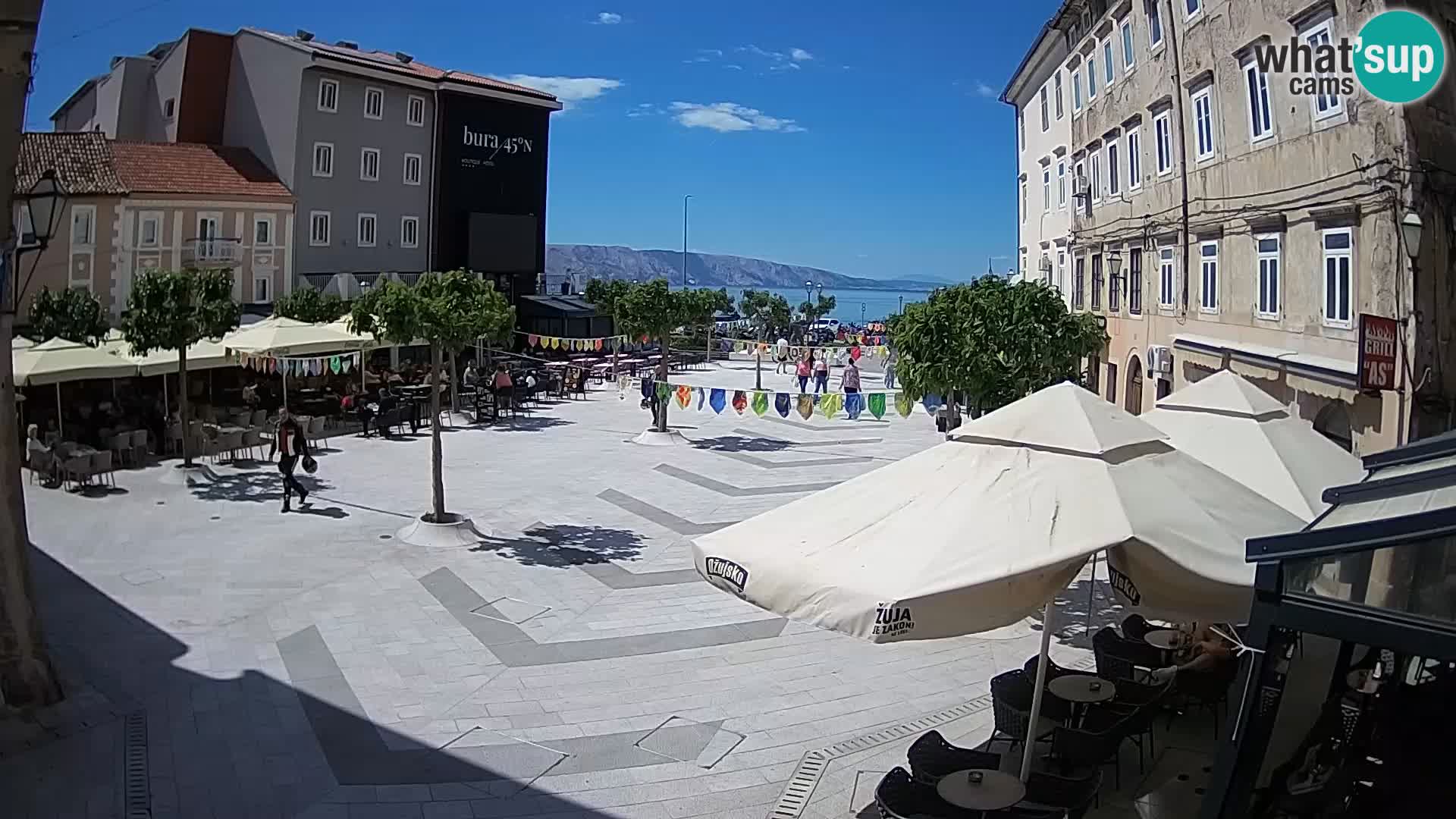Centro della città di Senj – Piazza Pavlin – Live Cam Dalmazia
