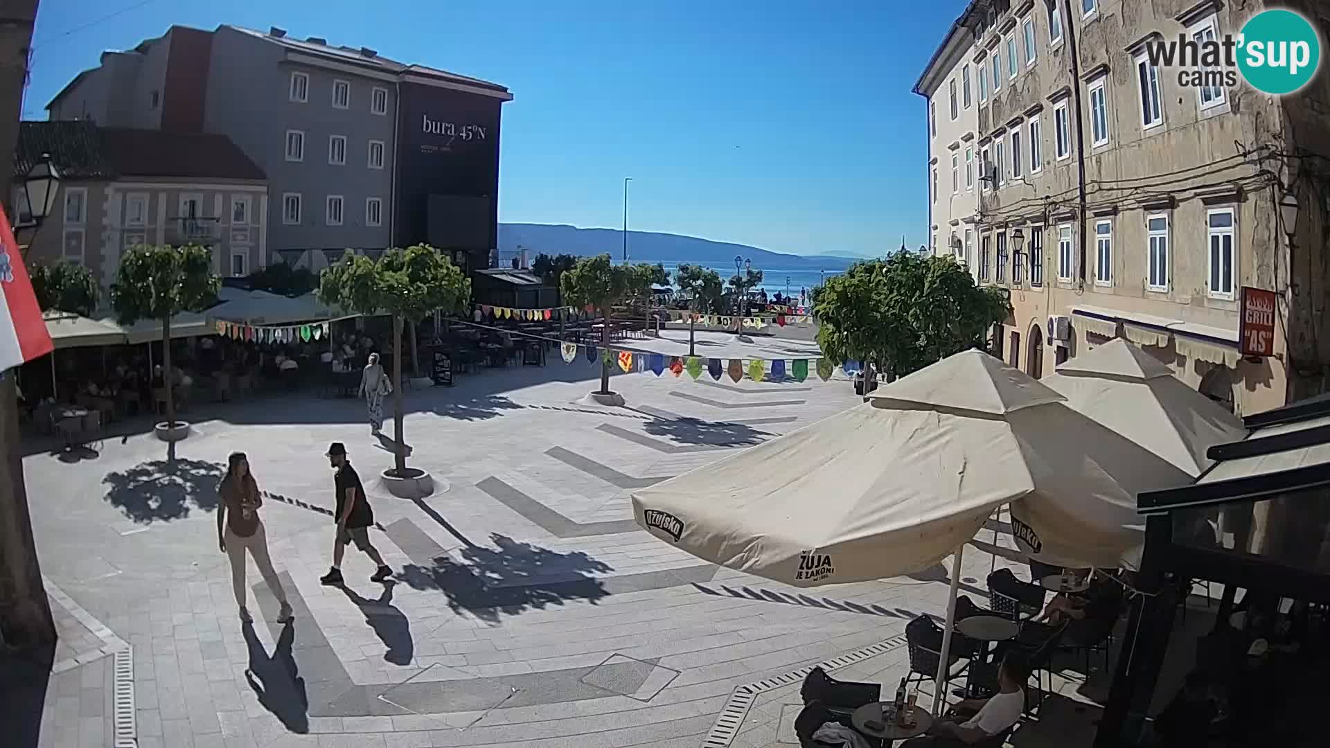 Center of Senj city – Pavlin square – Live Cam Dalmatia