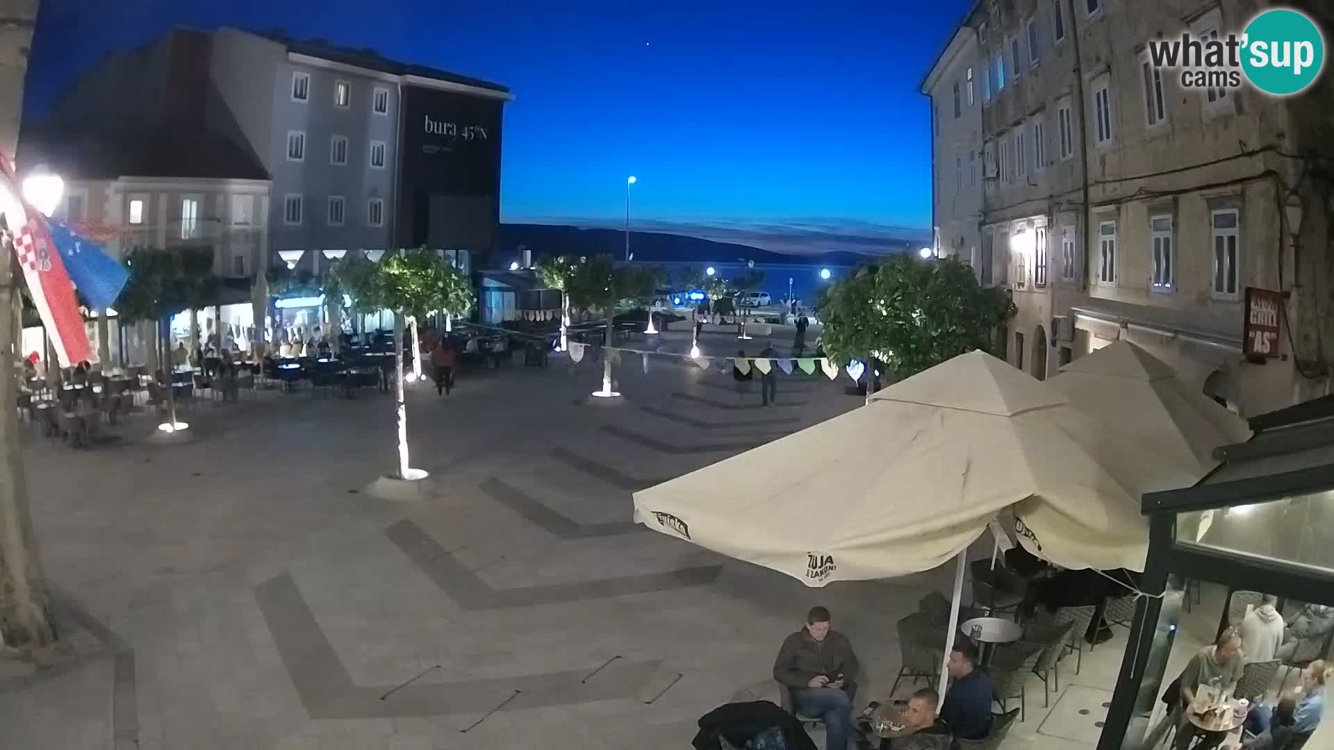 Centro de la ciudad de Senj – plaza Pavlin – Live Cam Dalmacia