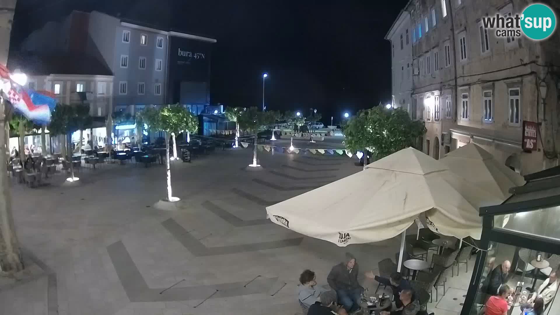 Zentrum der Stadt Senj – Pavlin platz – Live Cam Dalmatia
