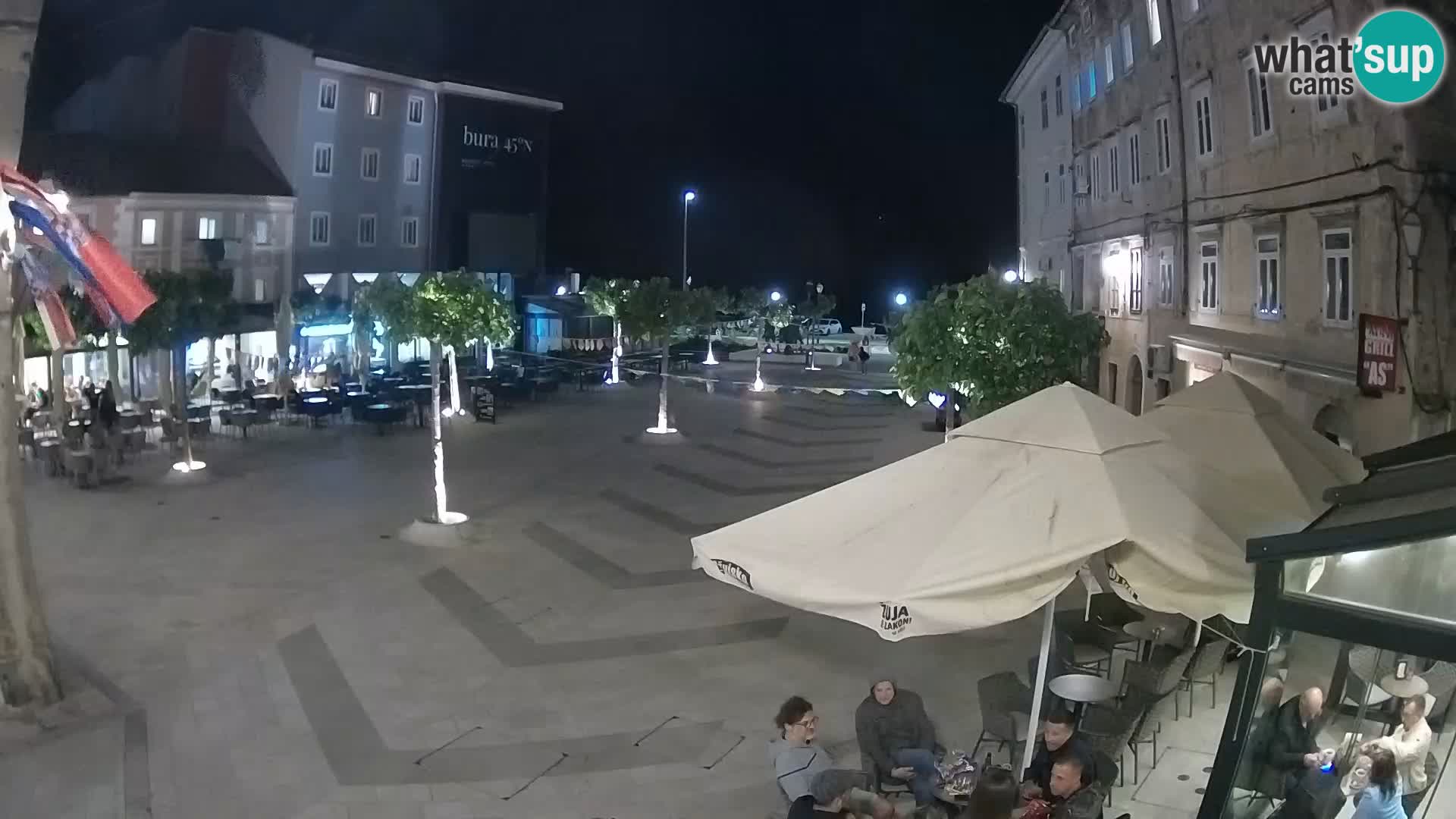 Zentrum der Stadt Senj – Pavlin platz – Live Cam Dalmatia