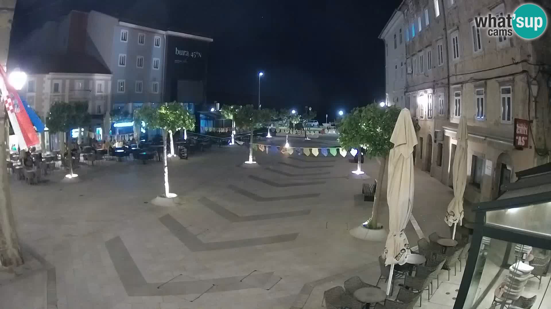 Centro de la ciudad de Senj – plaza Pavlin – Live Cam Dalmacia