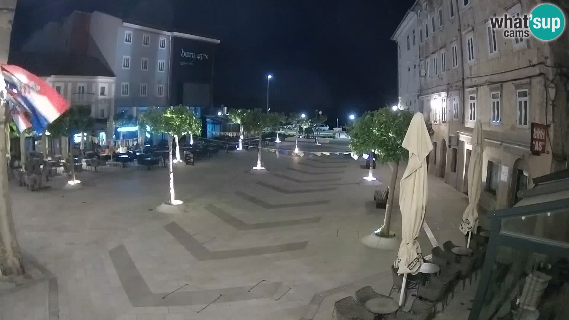 Zentrum der Stadt Senj – Pavlin platz – Live Cam Dalmatia