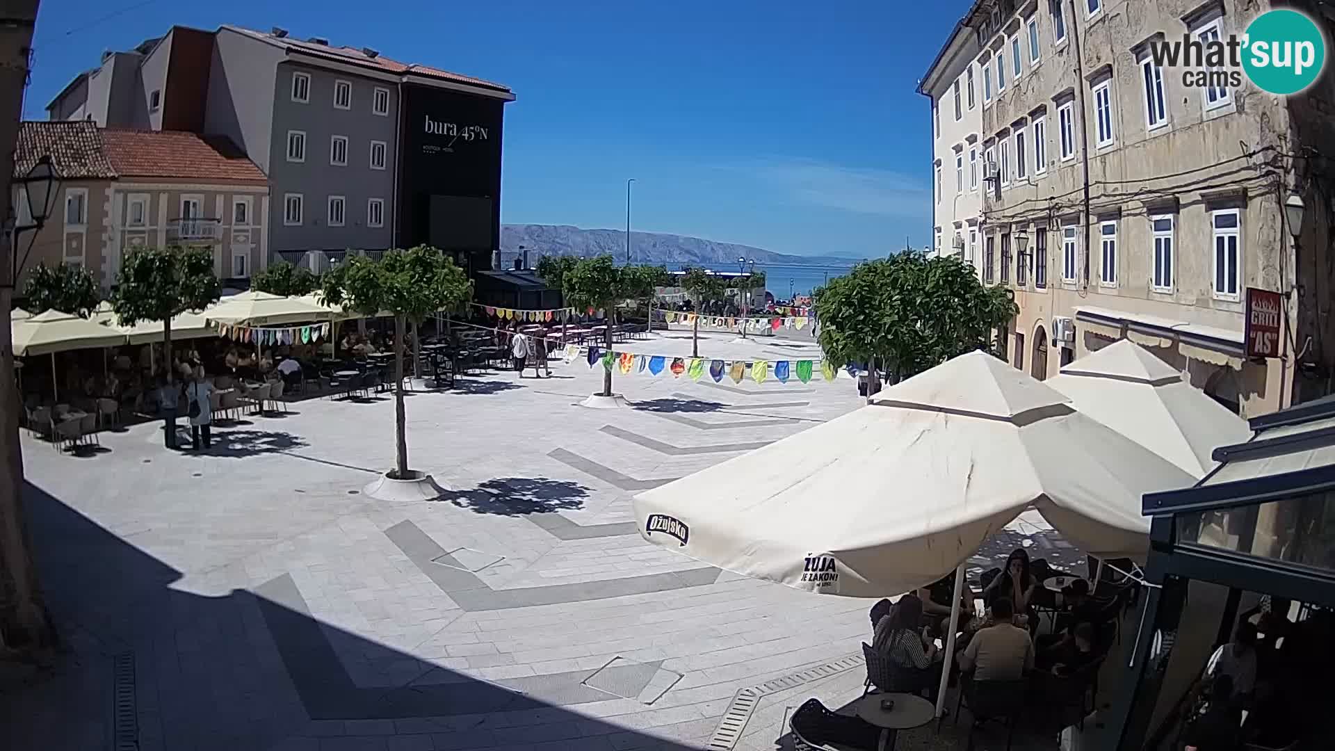 Zentrum der Stadt Senj – Pavlin platz – Live Cam Dalmatia