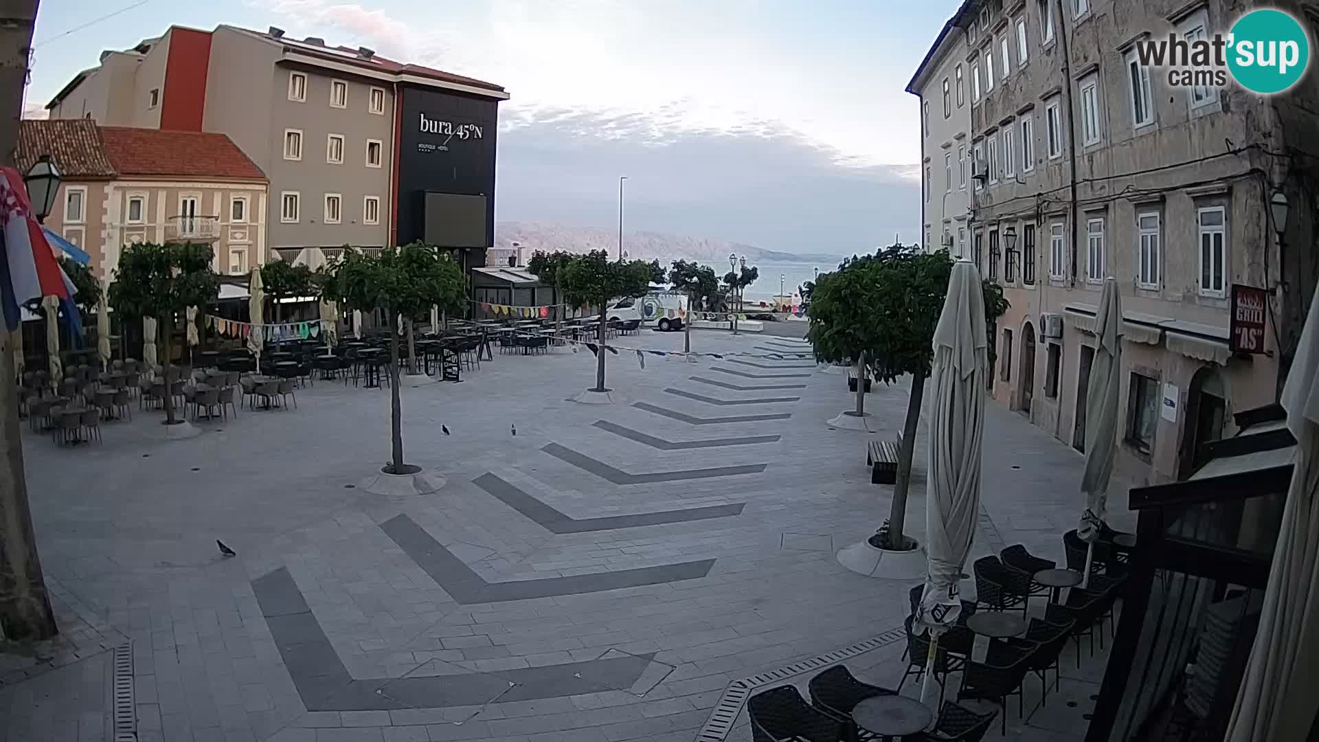 Center of Senj city – Pavlin square – Live Cam Dalmatia