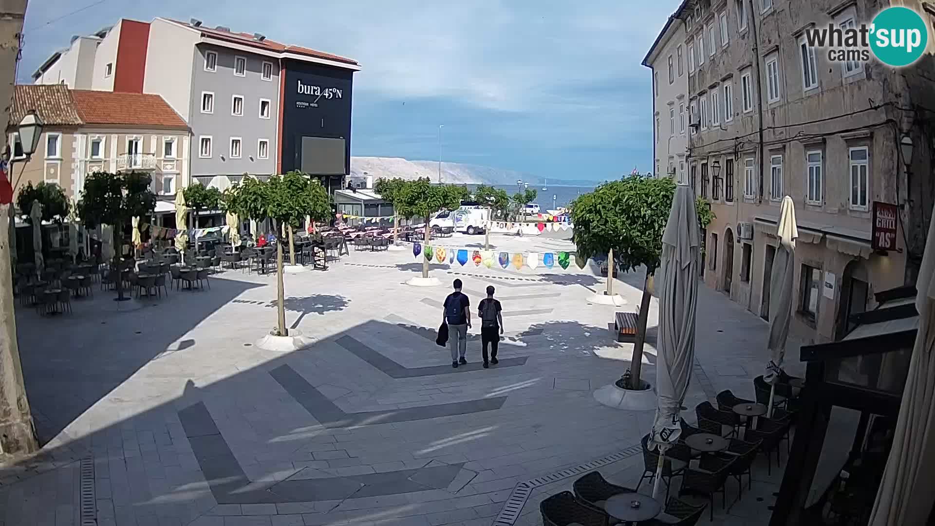 Centro de la ciudad de Senj – plaza Pavlin – Live Cam Dalmacia