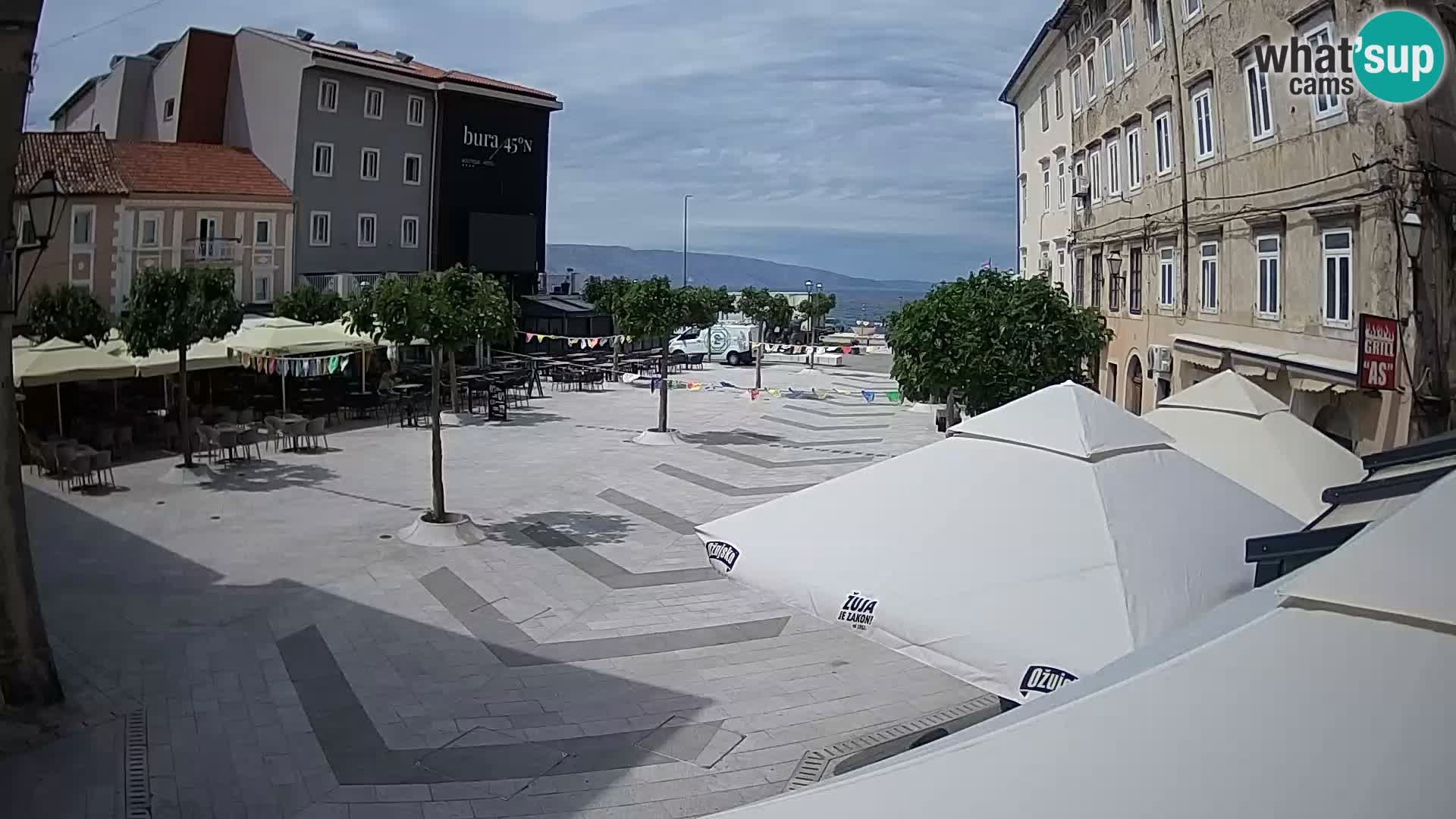 Centre de la ville de Senj – Place Pavlin – Live Cam Dalmatie