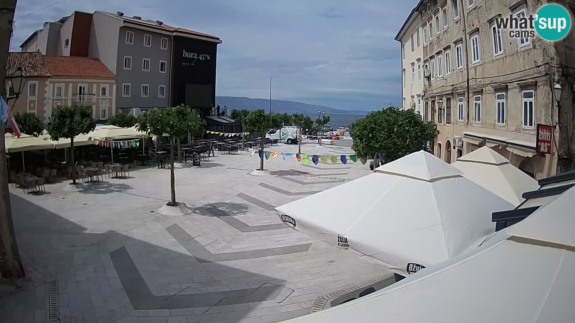 Centro de la ciudad de Senj – plaza Pavlin – Live Cam Dalmacia