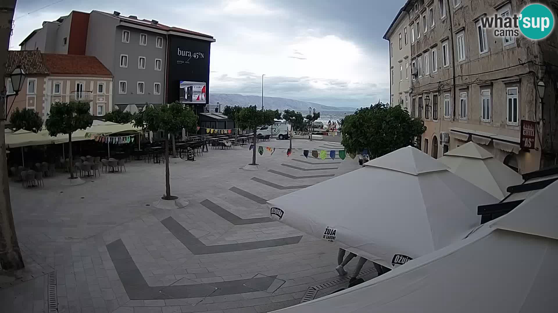 Centre de la ville de Senj – Place Pavlin – Live Cam Dalmatie