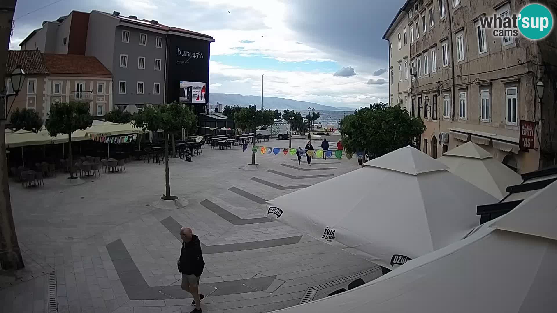 Centre de la ville de Senj – Place Pavlin – Live Cam Dalmatie