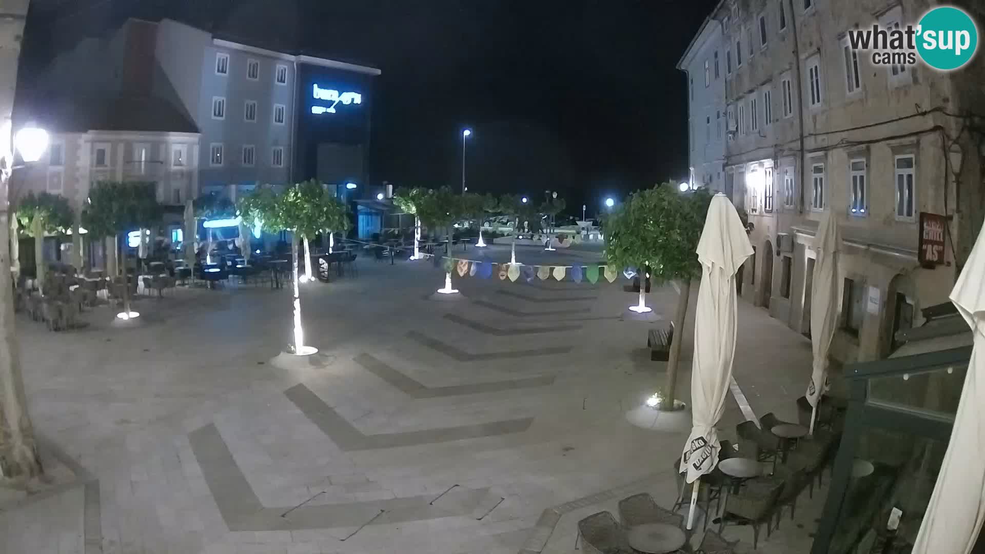 Center mesta Senj – Pavlinski trg – spletne kamere Dalmacija
