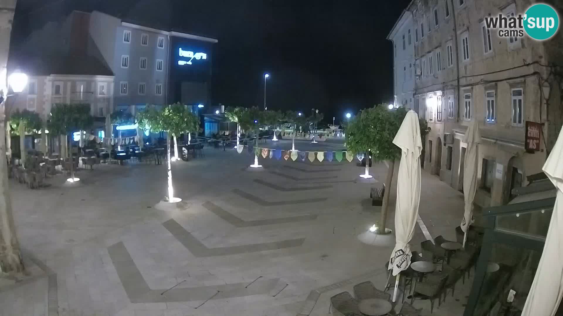 Centro de la ciudad de Senj – plaza Pavlin – Live Cam Dalmacia