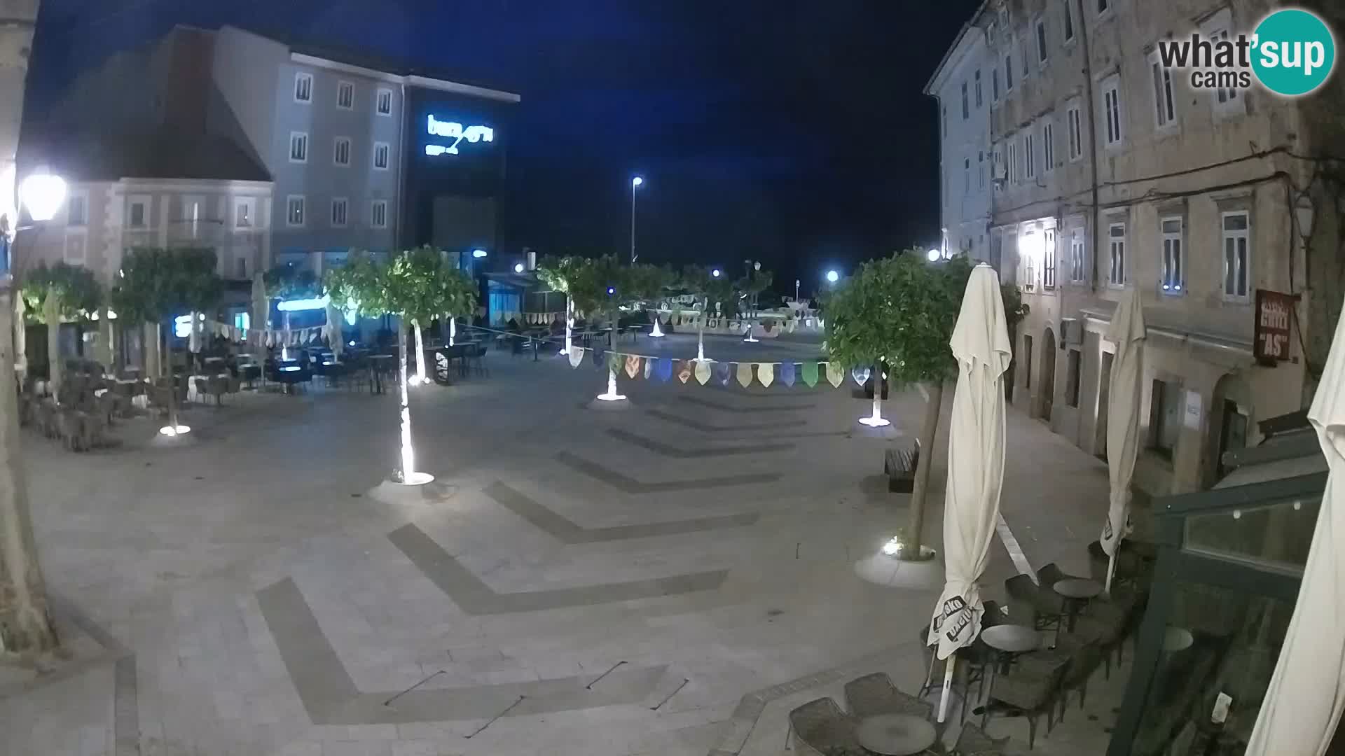 Center mesta Senj – Pavlinski trg – spletne kamere Dalmacija