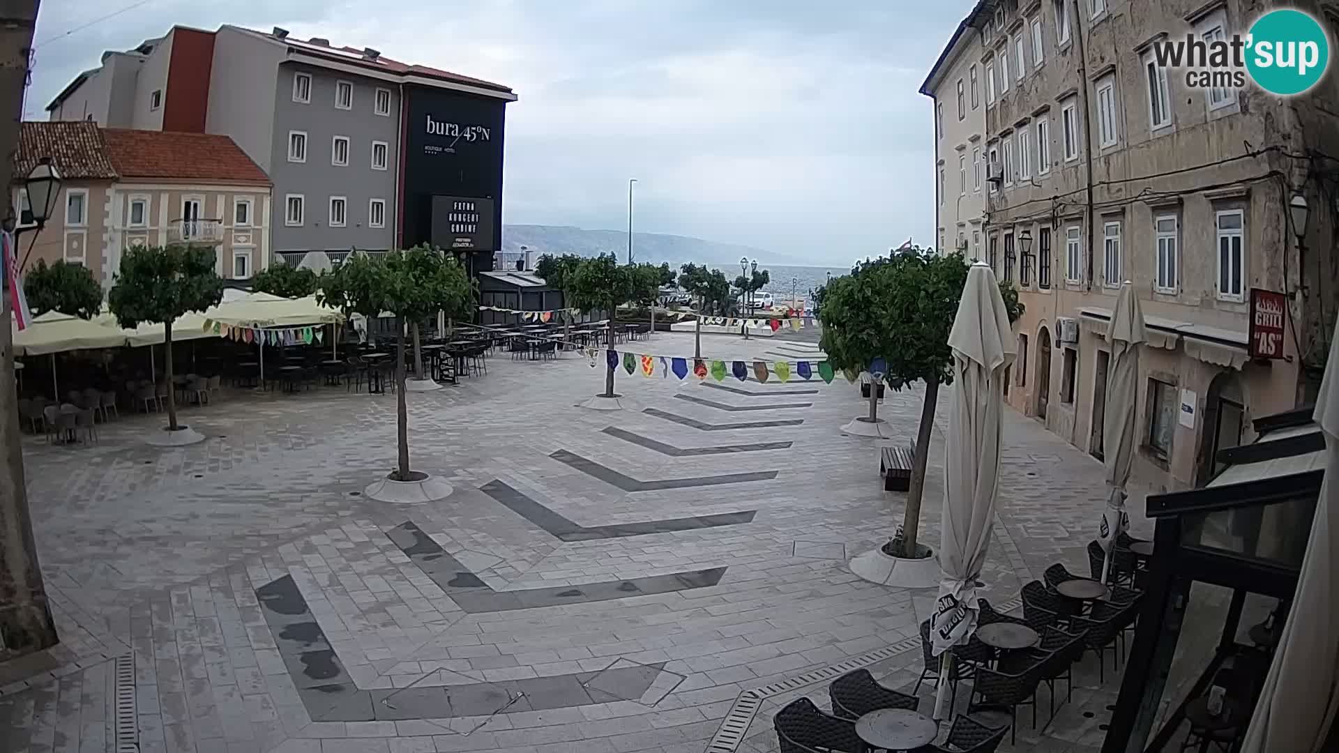 Center of Senj city – Pavlin square – Live Cam Dalmatia