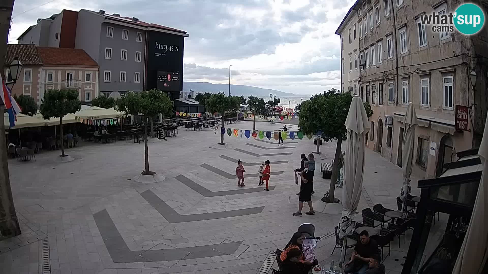 Center of Senj city – Pavlin square – Live Cam Dalmatia