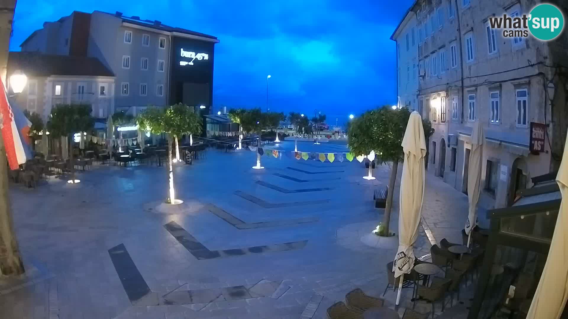 Centro de la ciudad de Senj – plaza Pavlin – Live Cam Dalmacia