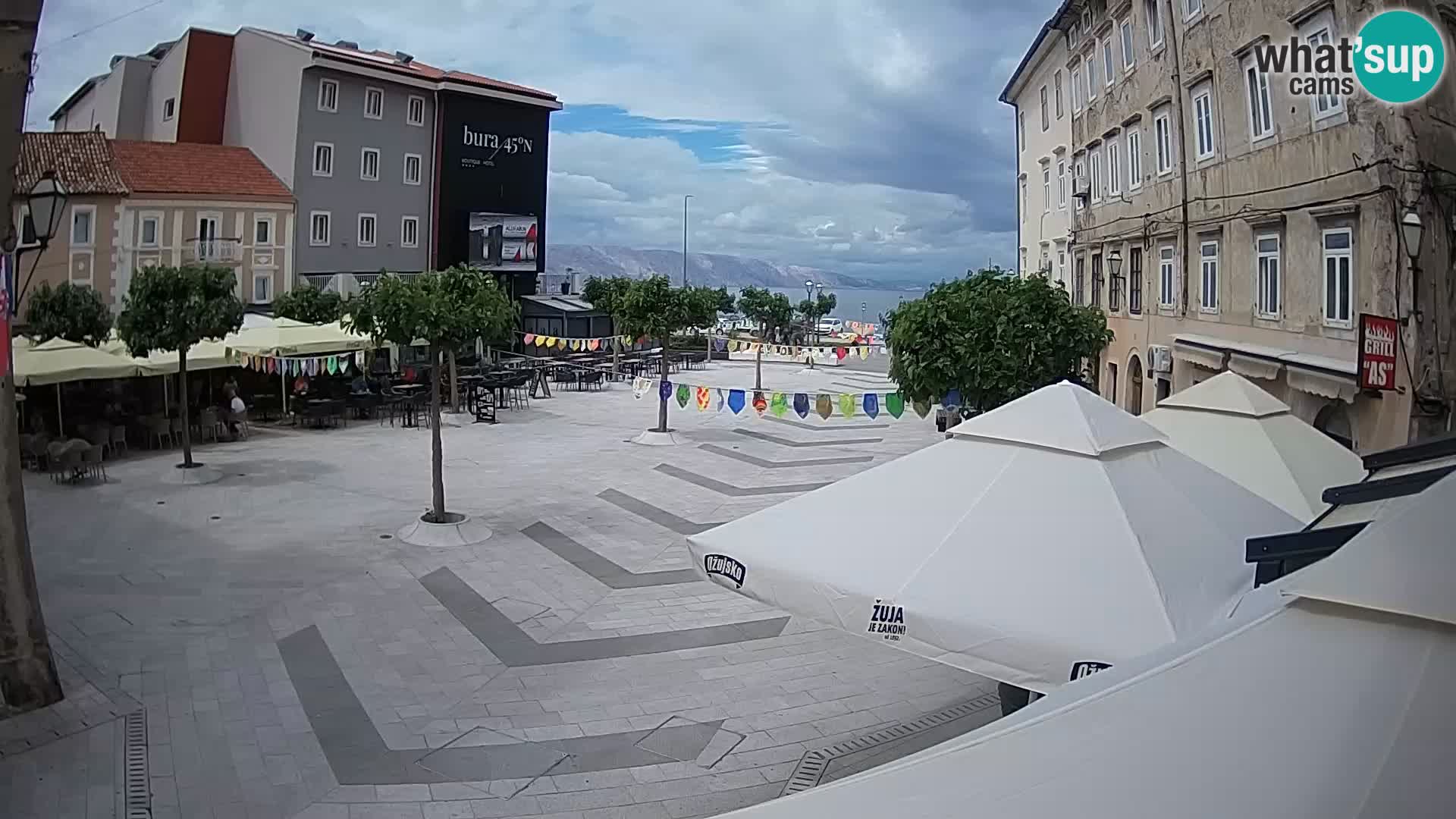 Centre de la ville de Senj – Place Pavlin – Live Cam Dalmatie
