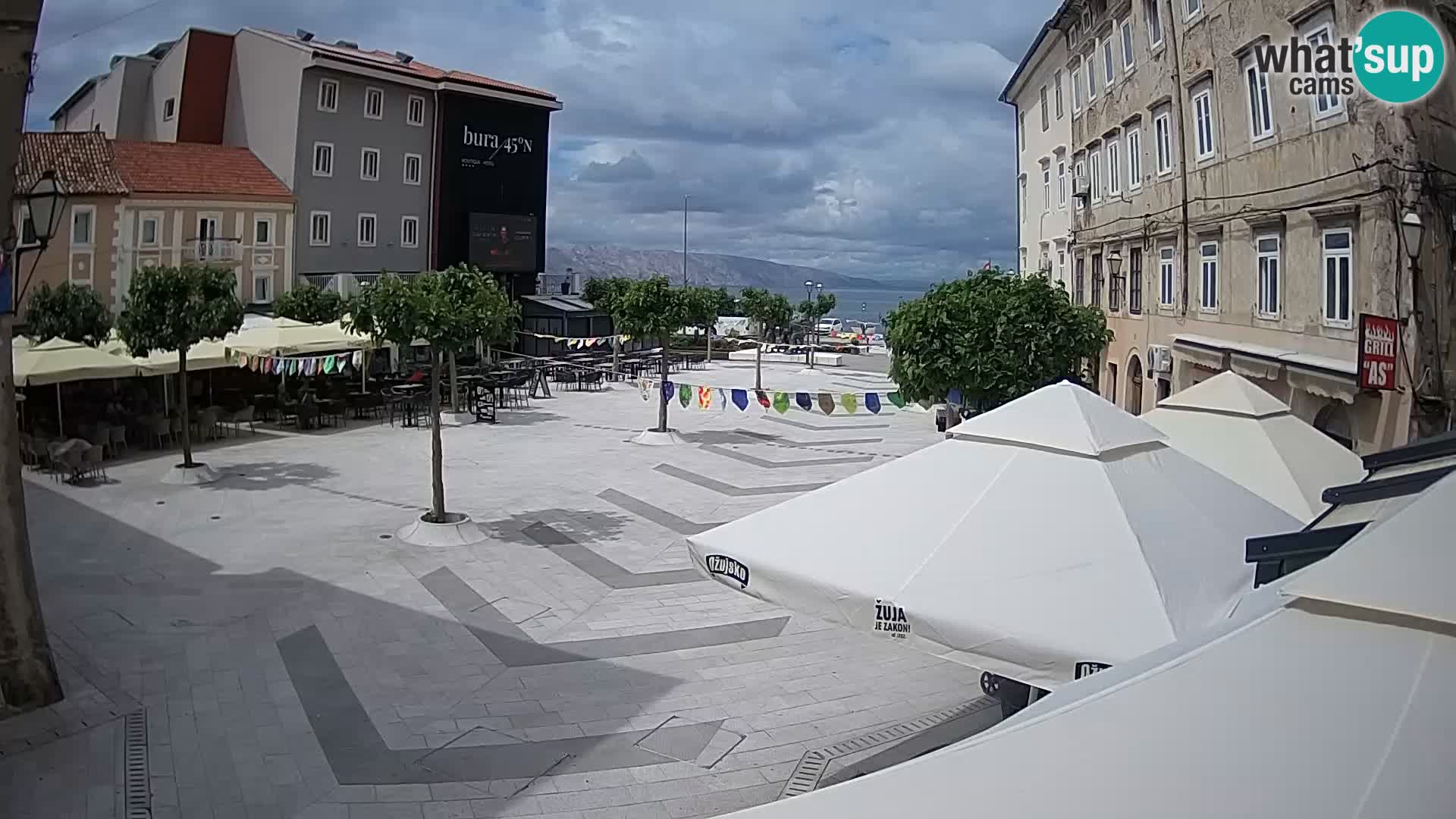 Center mesta Senj – Pavlinski trg – spletne kamere Dalmacija
