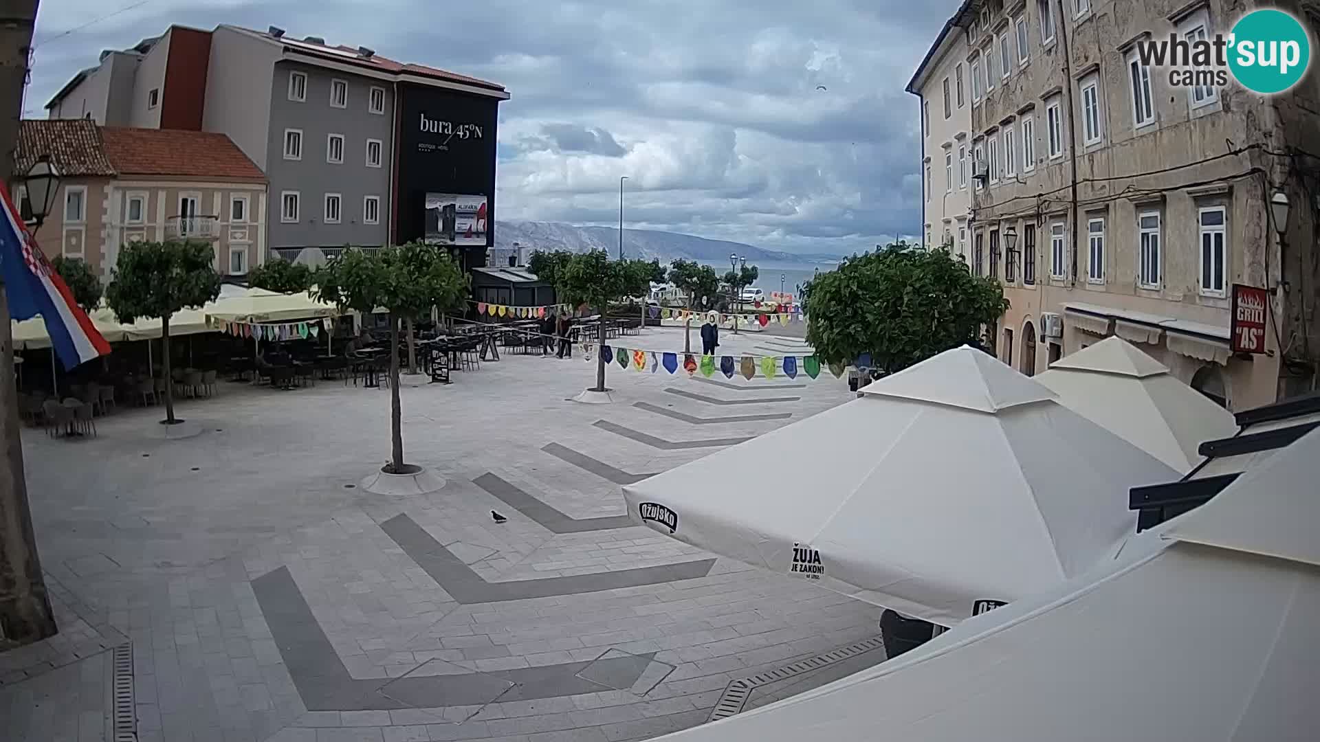 Centre de la ville de Senj – Place Pavlin – Live Cam Dalmatie