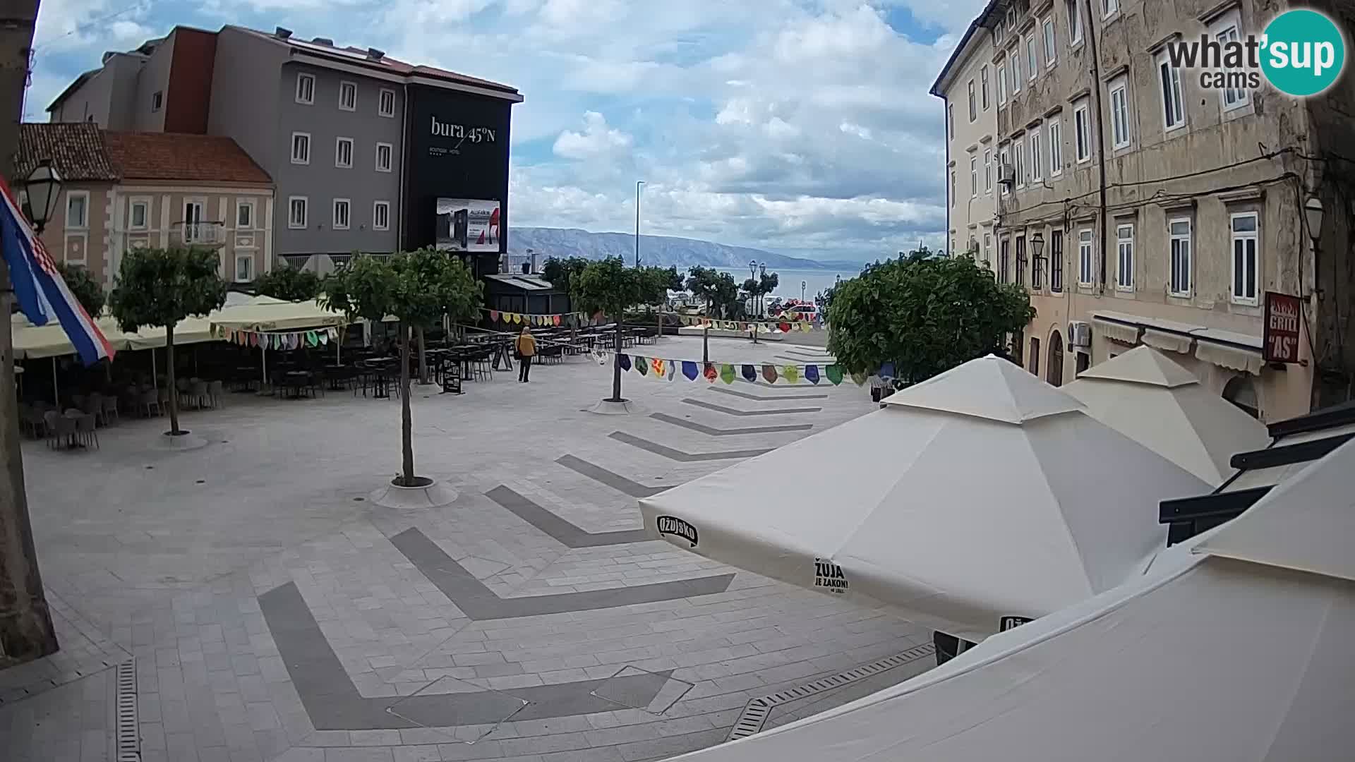Centro della città di Senj – Piazza Pavlin – Live Cam Dalmazia