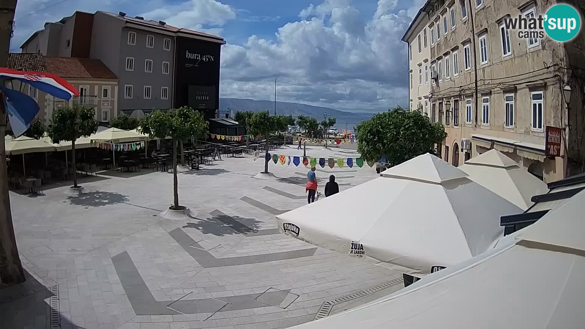 Centro della città di Senj – Piazza Pavlin – Live Cam Dalmazia