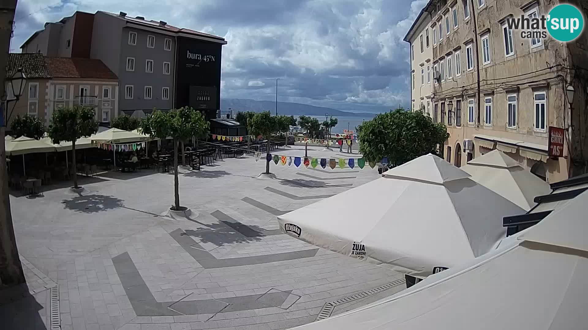 Centro de la ciudad de Senj – plaza Pavlin – Live Cam Dalmacia