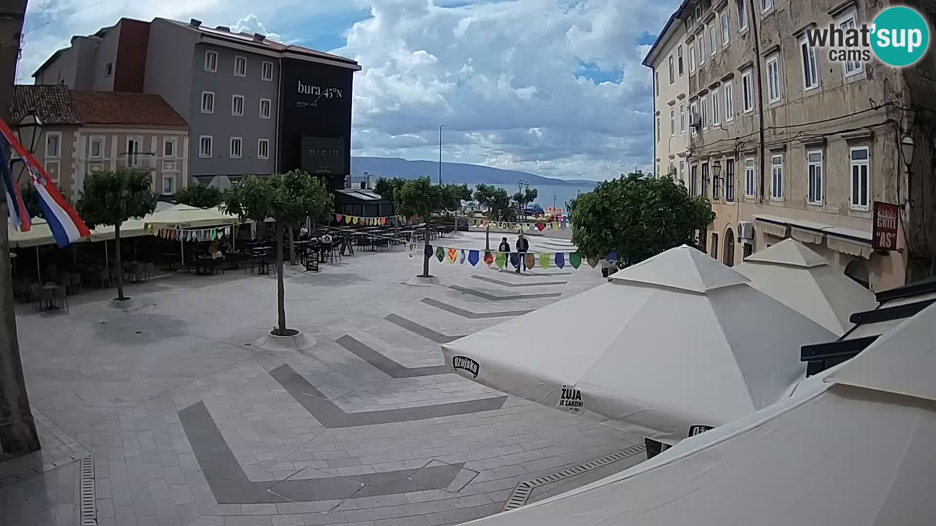 Centro della città di Senj – Piazza Pavlin – Live Cam Dalmazia
