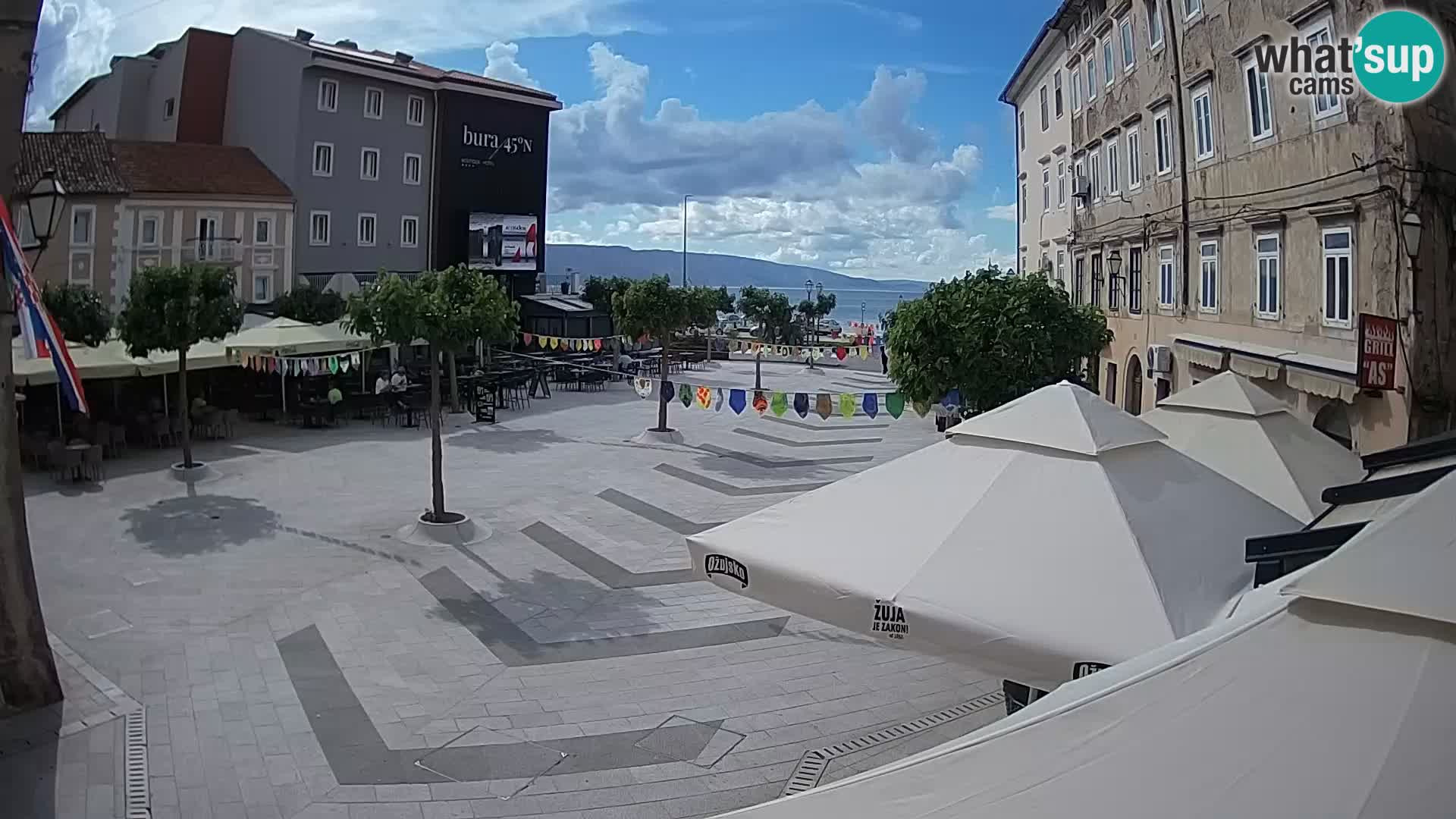 Centro della città di Senj – Piazza Pavlin – Live Cam Dalmazia