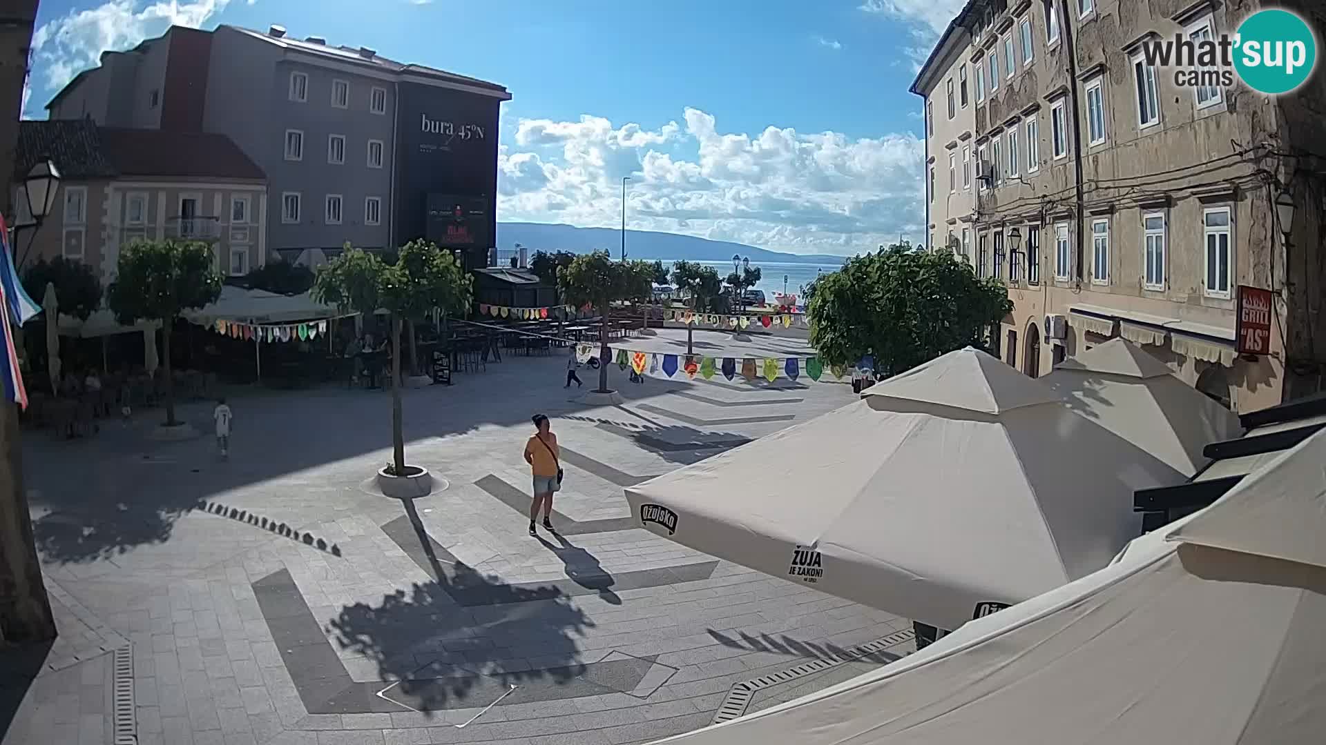Centro della città di Senj – Piazza Pavlin – Live Cam Dalmazia