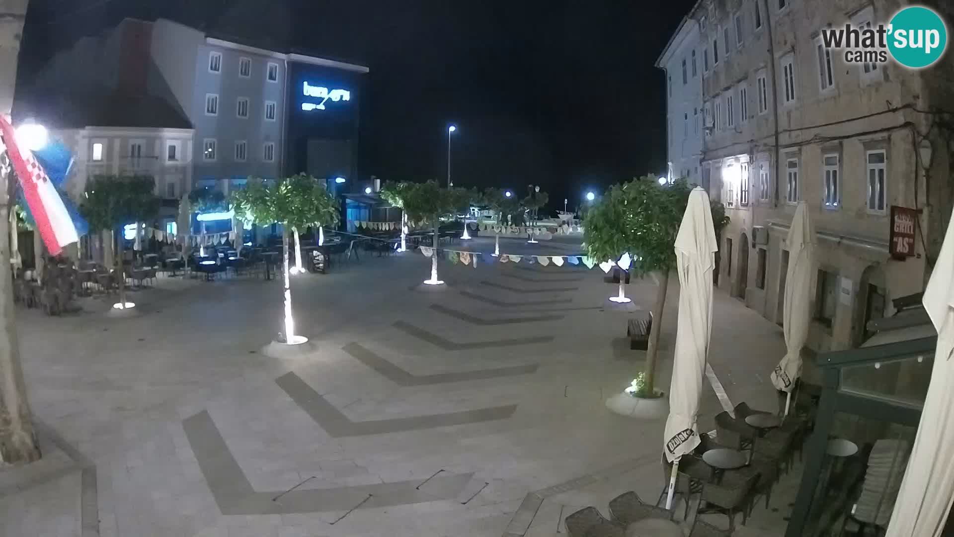 Zentrum der Stadt Senj – Pavlin platz – Live Cam Dalmatia