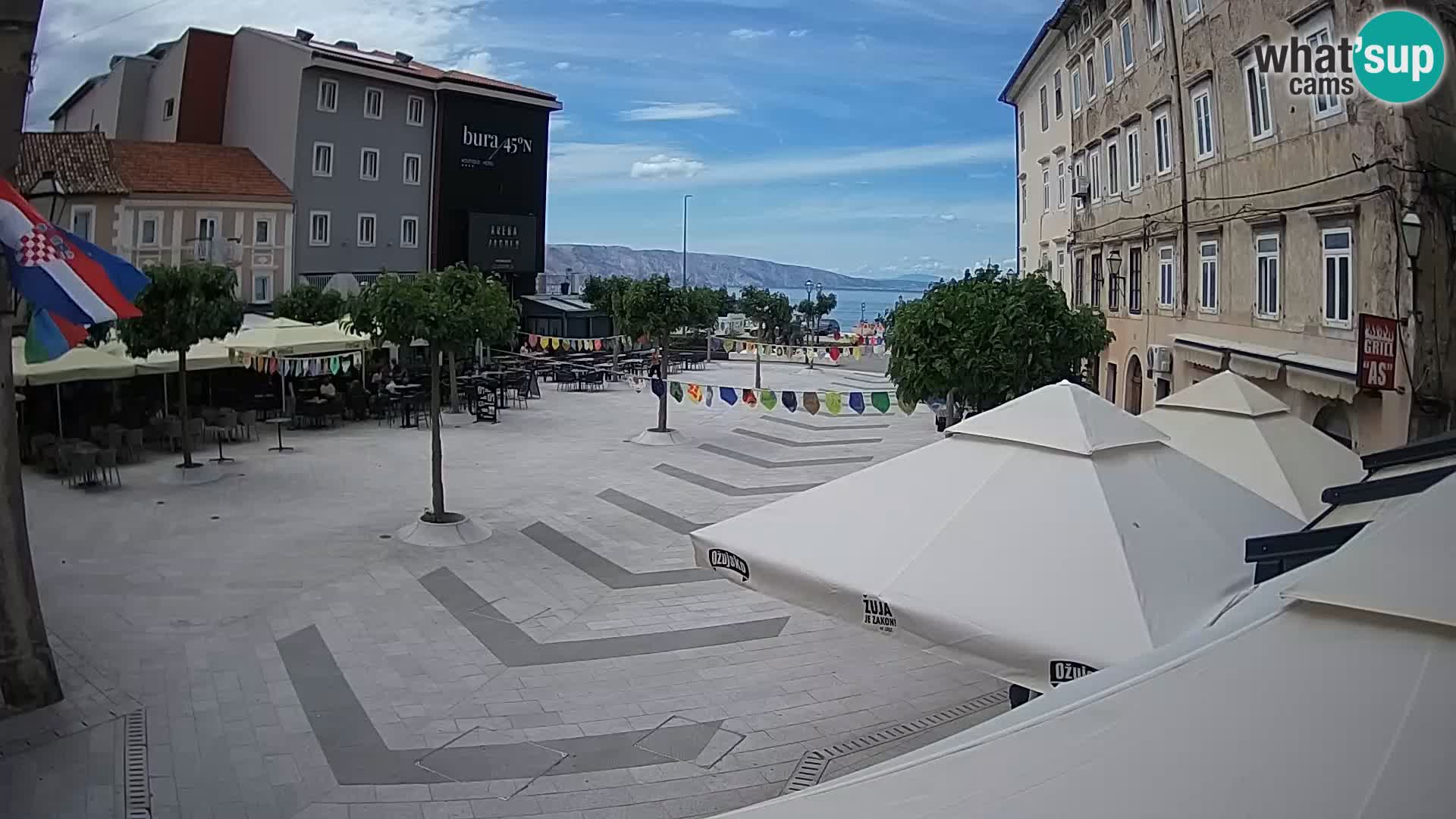 Center of Senj city – Pavlin square – Live Cam Dalmatia