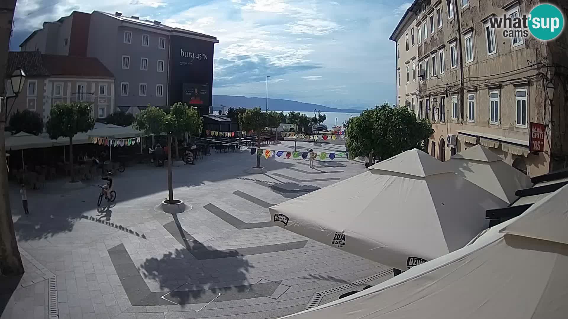 Centro della città di Senj – Piazza Pavlin – Live Cam Dalmazia