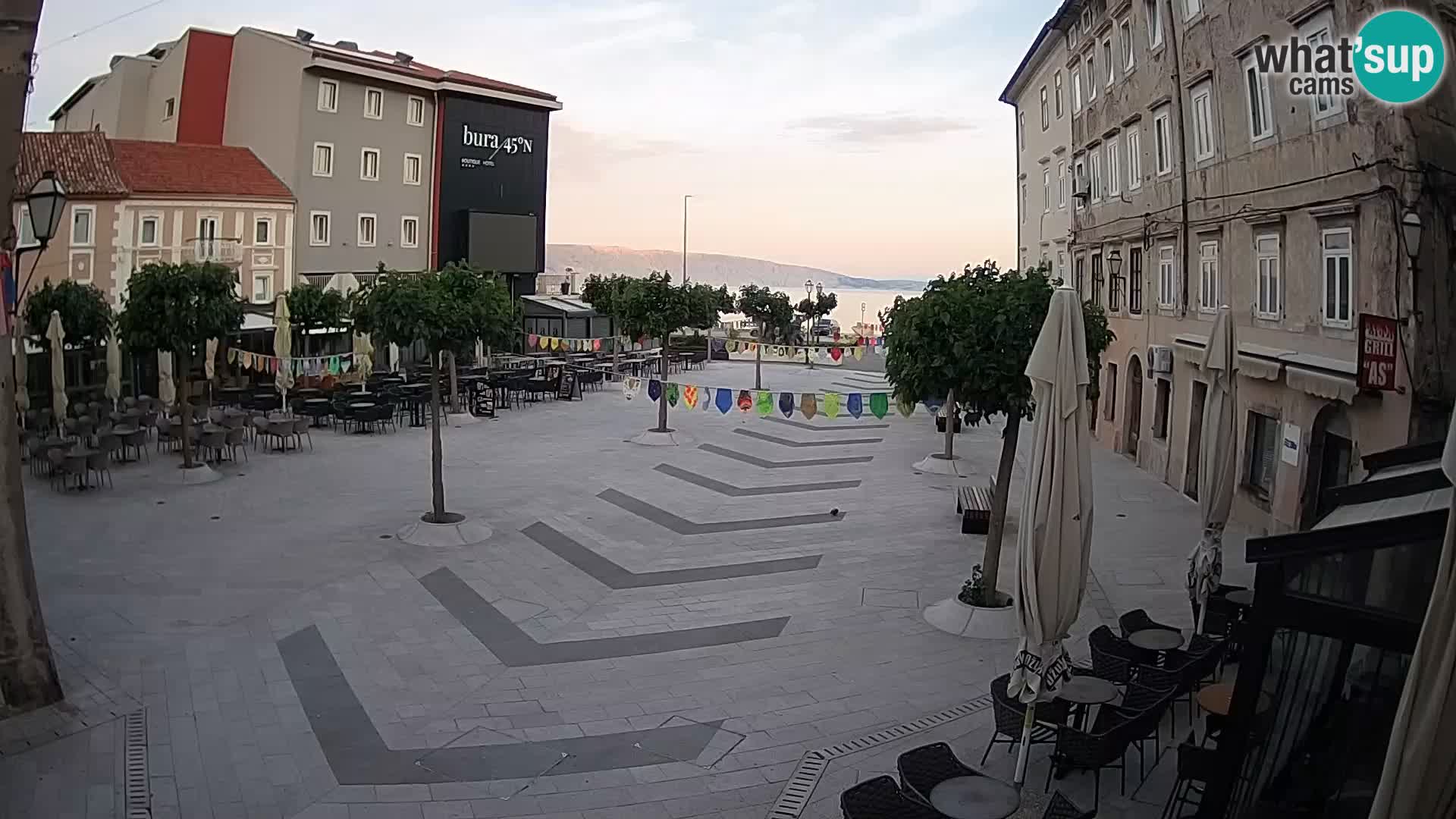 Centre de la ville de Senj – Place Pavlin – Live Cam Dalmatie