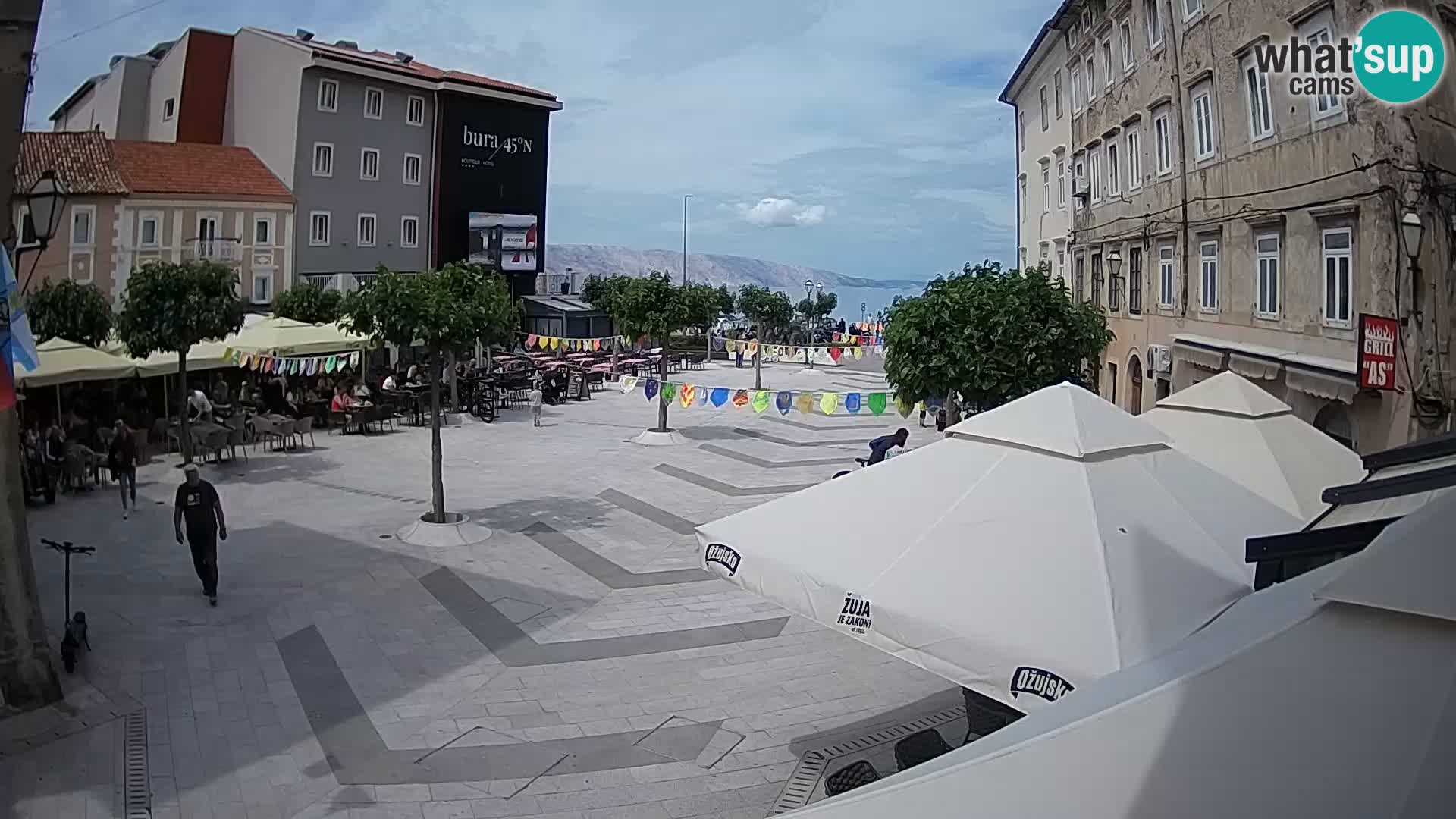 Centre de la ville de Senj – Place Pavlin – Live Cam Dalmatie