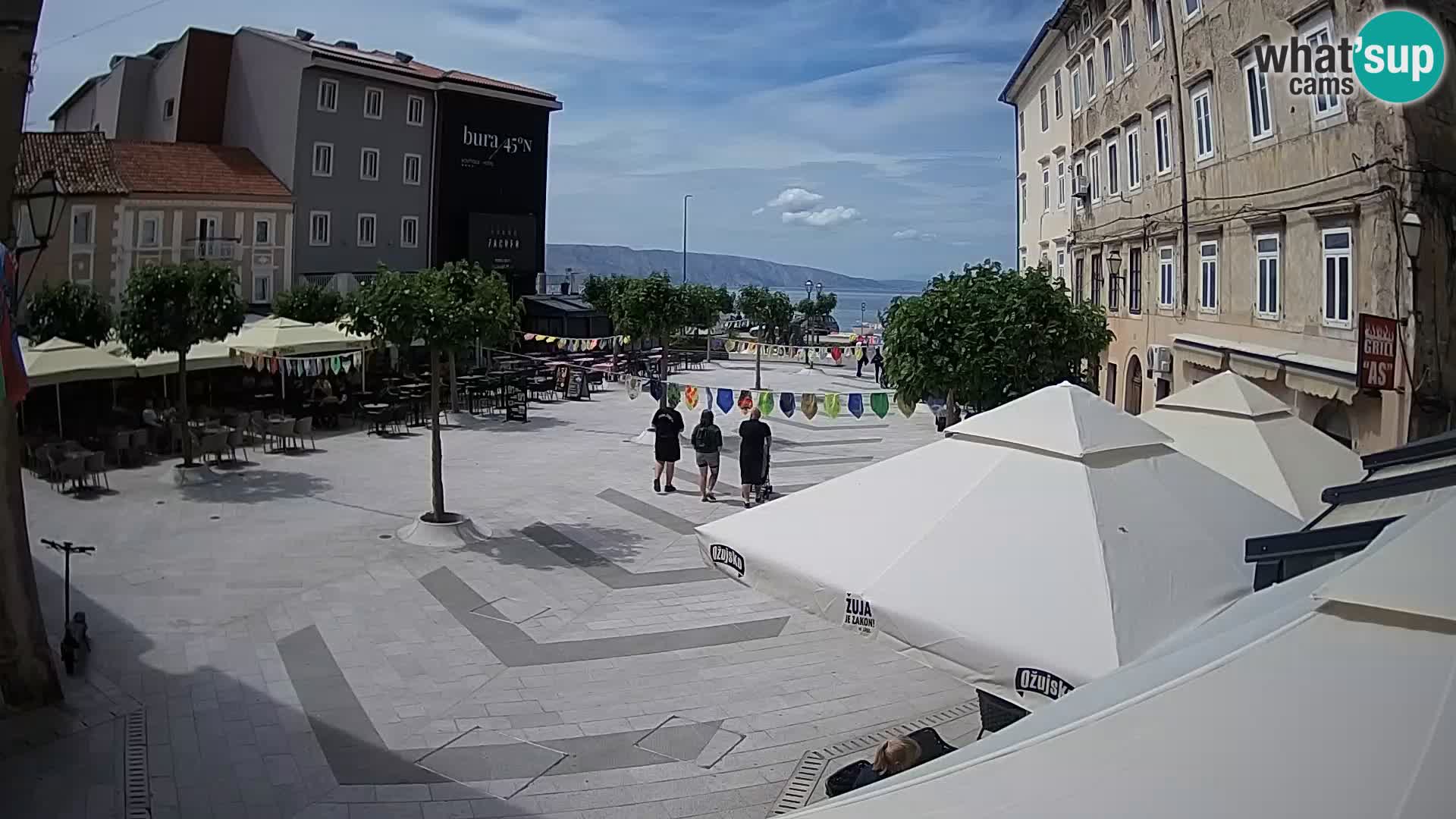 Zentrum der Stadt Senj – Pavlin platz – Live Cam Dalmatia