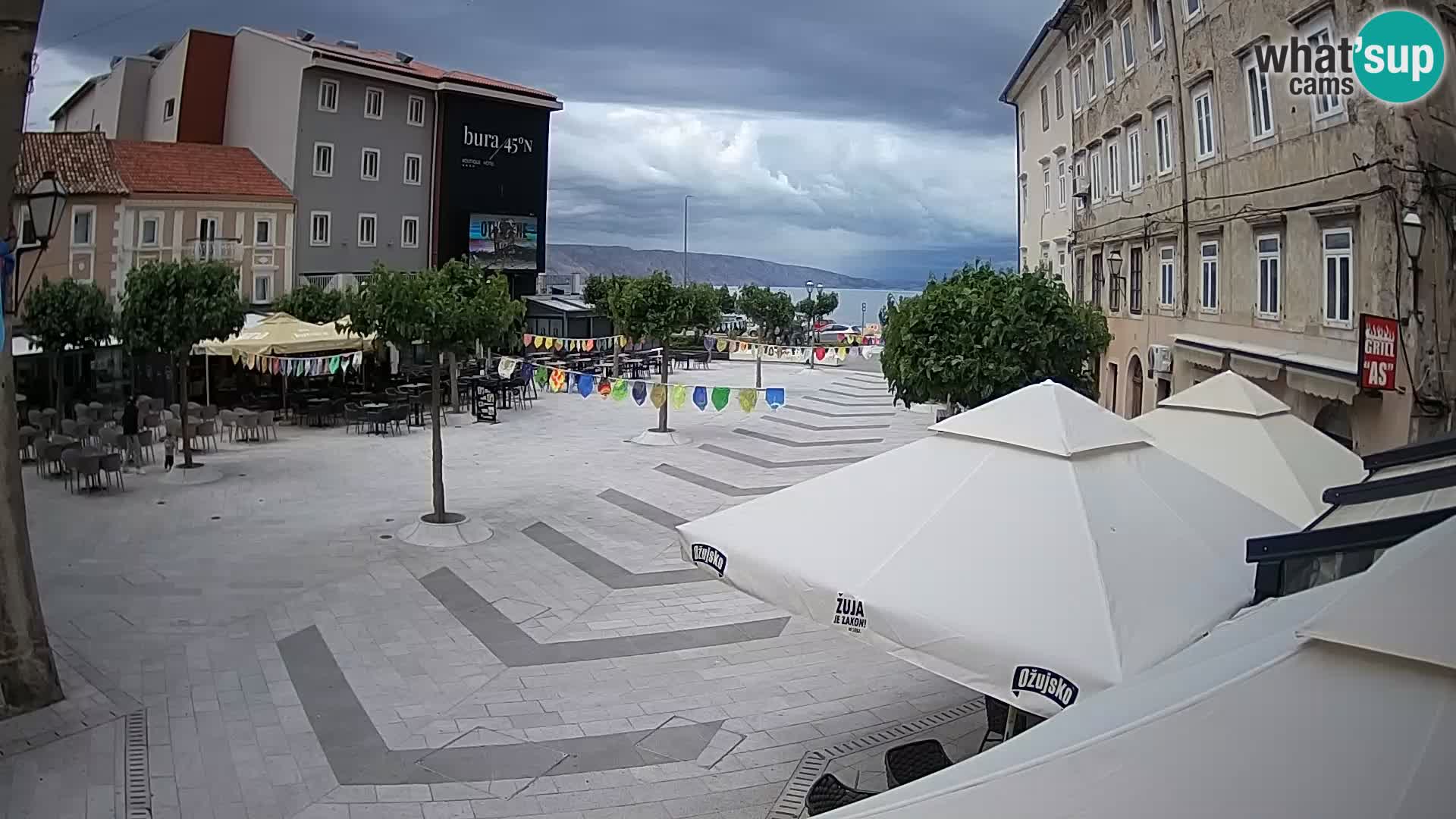 Centre de la ville de Senj – Place Pavlin – Live Cam Dalmatie