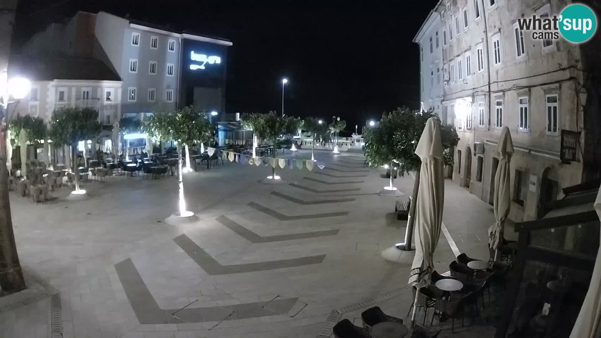 Centro de la ciudad de Senj – plaza Pavlin – Live Cam Dalmacia