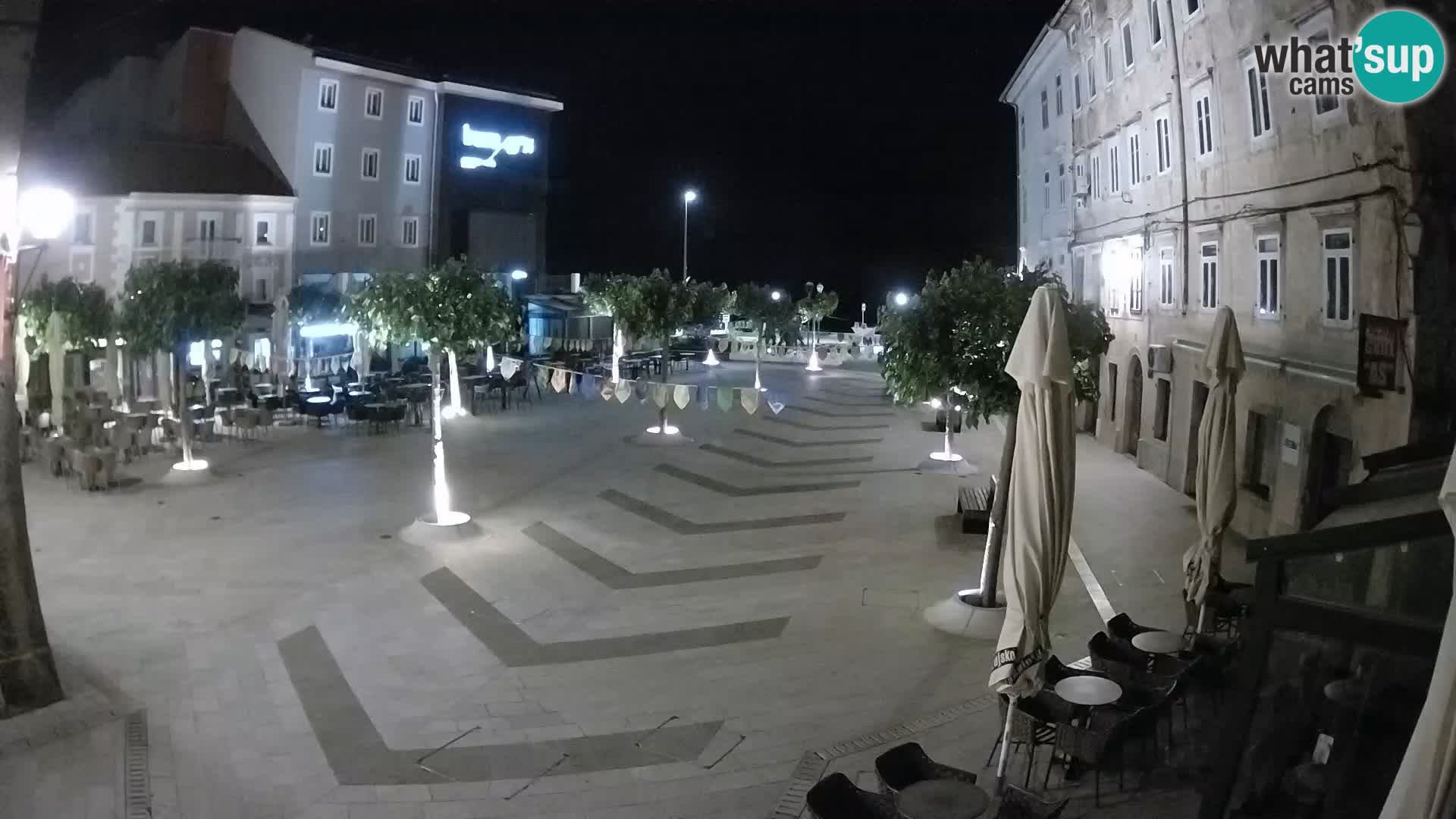 Centro de la ciudad de Senj – plaza Pavlin – Live Cam Dalmacia